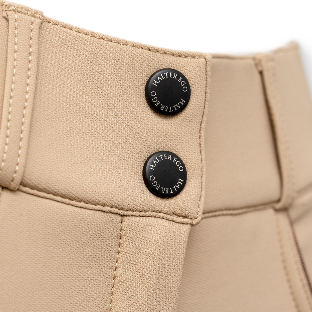 Halter Ego - Evolution Contrast Full Seat Breeches - Dull Gold & Black Coffee Seat