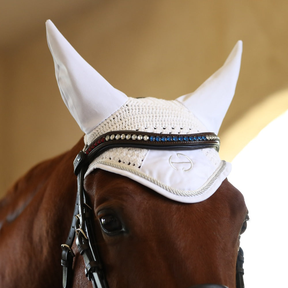 Halter Ego - European Cotton Ear Net - White