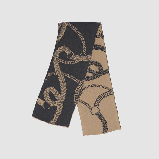 In2Green Cotton Sustainable Knit Scarf - Equestrian Straps