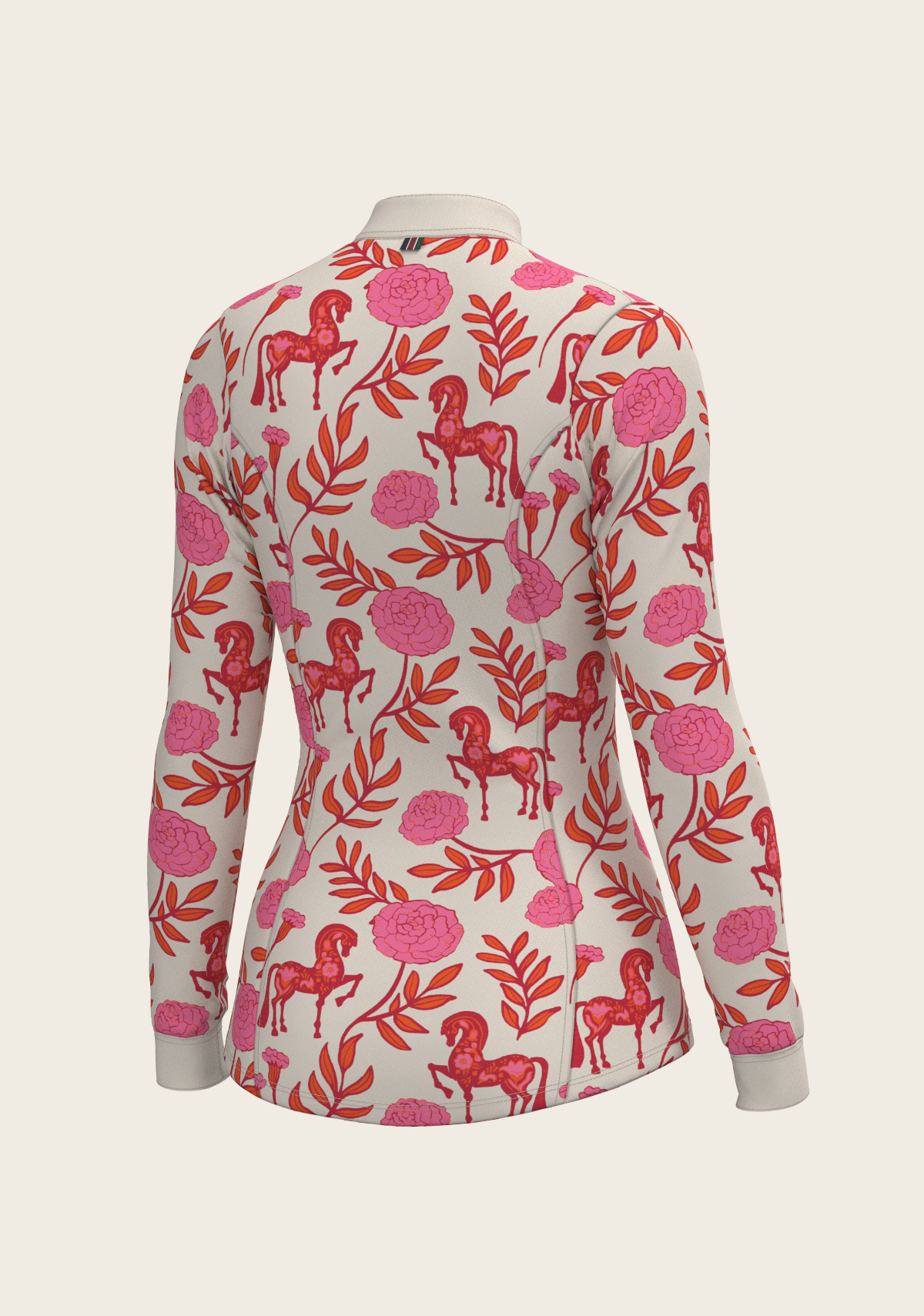 Espoir  - Peony in Pink Quarter Zip Sun Shirt