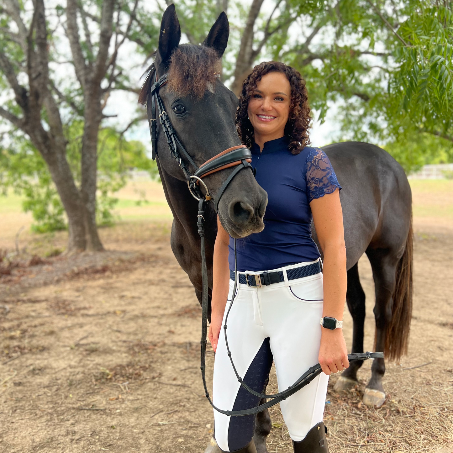 Halter Ego - Evolution - High Waisted White Competition Breeches