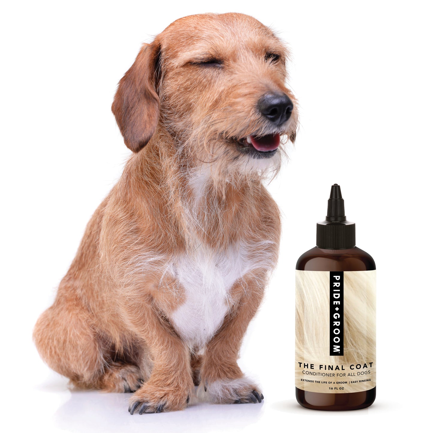 PRIDE+GROOM THE FINAL COAT Dog Conditioner — All-Natural, Vegan, Hypoallergenic Conditioner for a Soft, Shiny Coat
