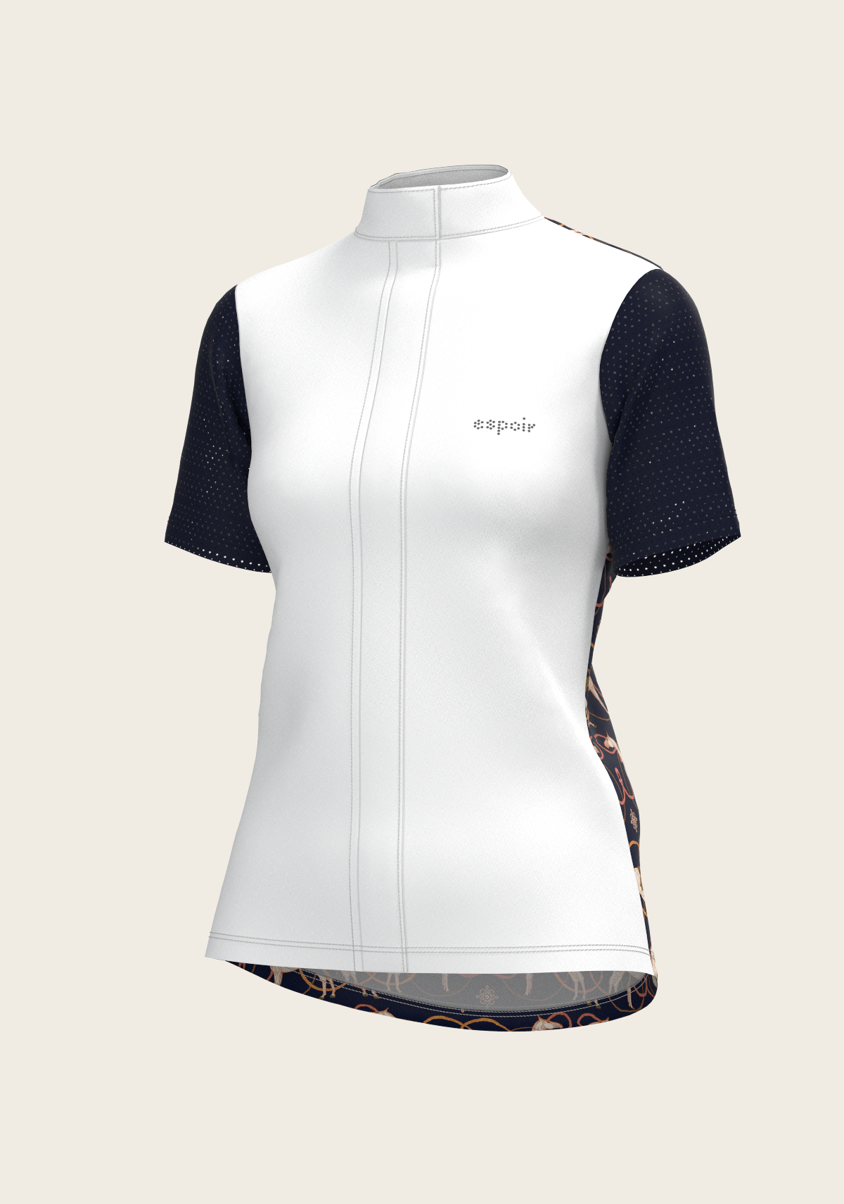 Espoir - Roped Horses on Navy Short Sleeve Show Shirt