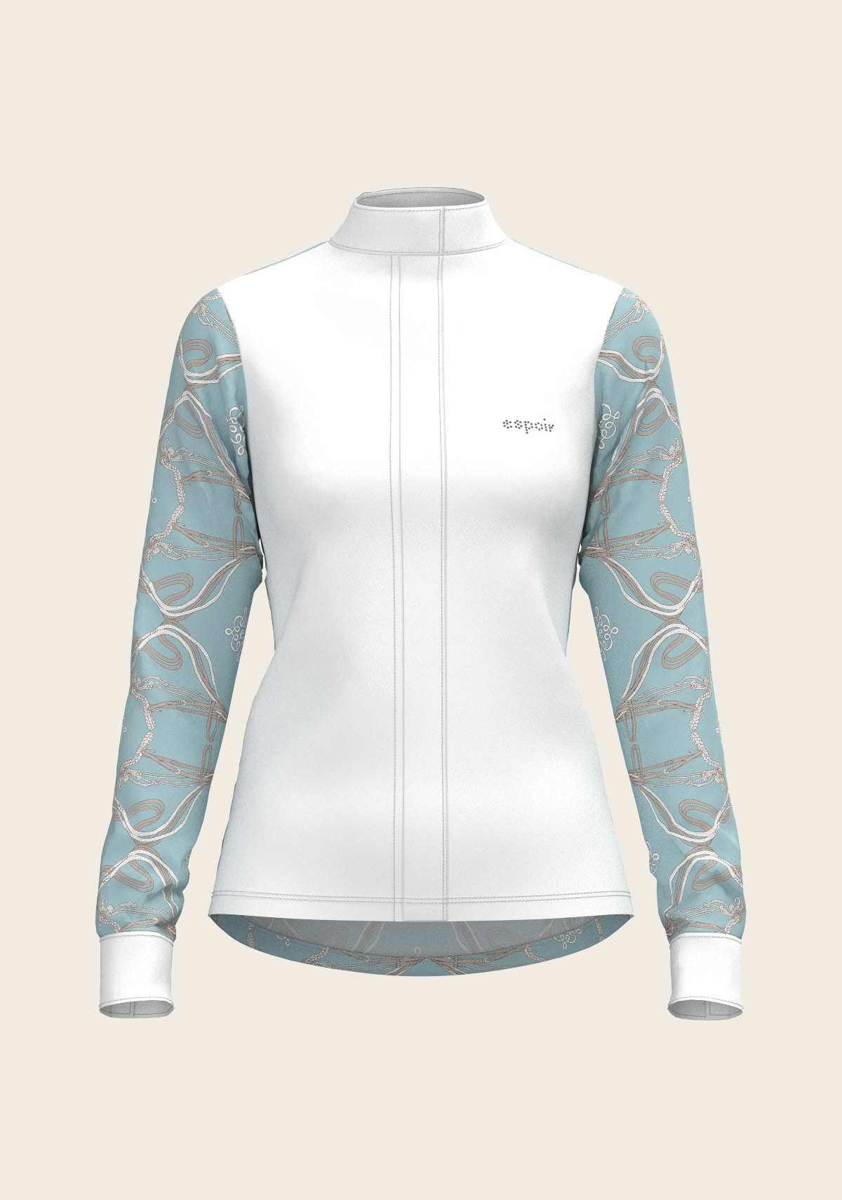 Espoir - Roped Bridles on Sky Blue Long Sleeve Show Shirt
