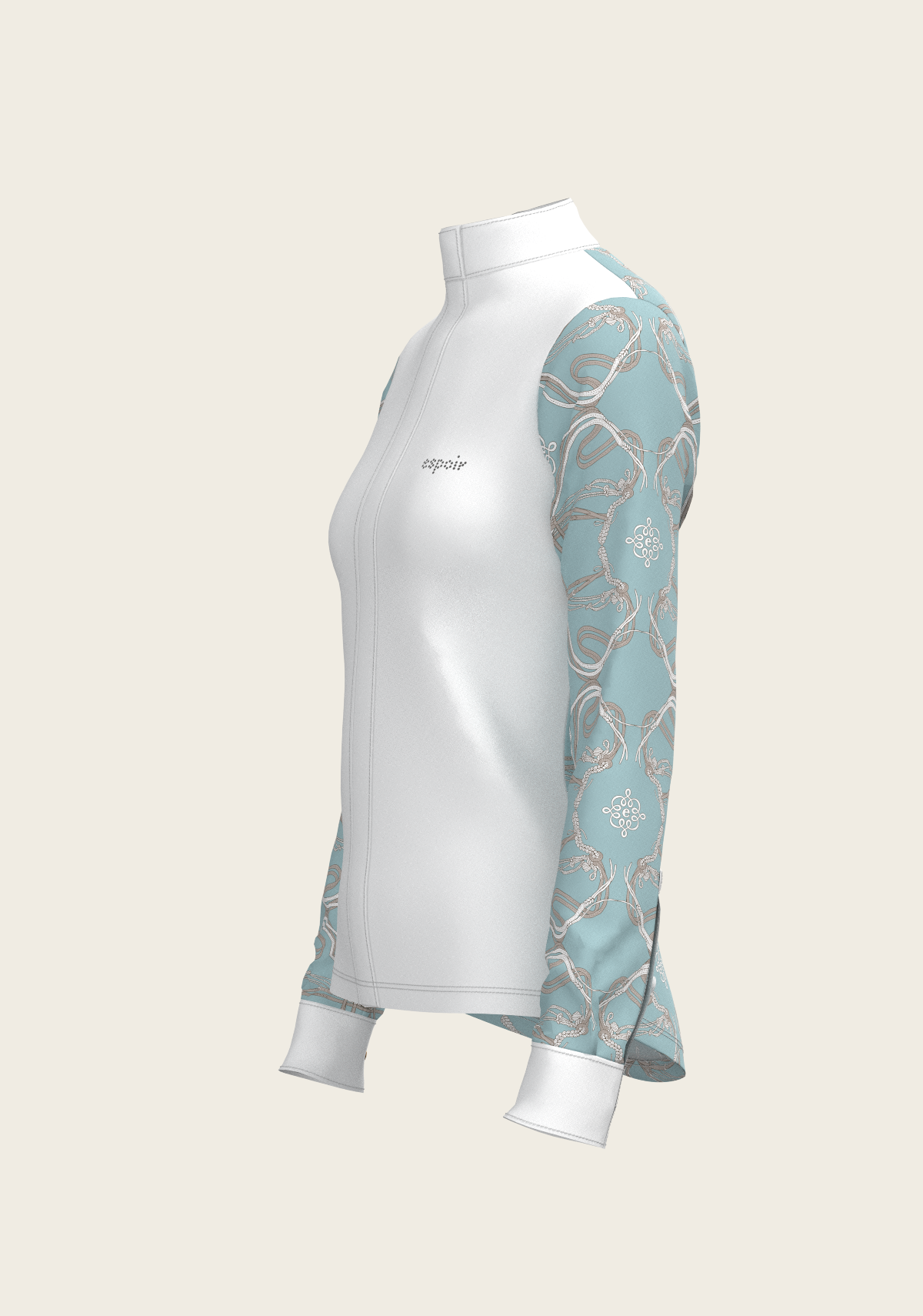 Espoir - Roped Bridles on Sky Blue Long Sleeve Show Shirt