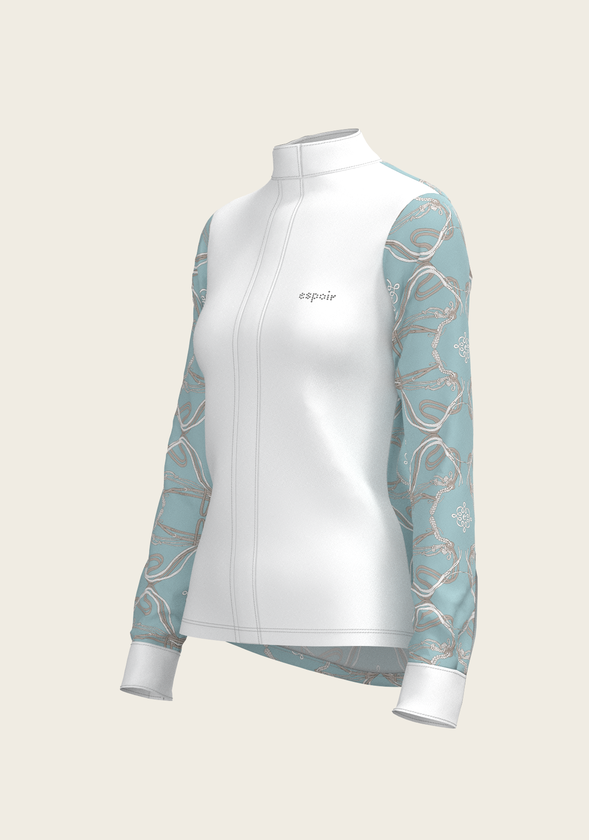 Espoir - Roped Bridles on Sky Blue Long Sleeve Show Shirt