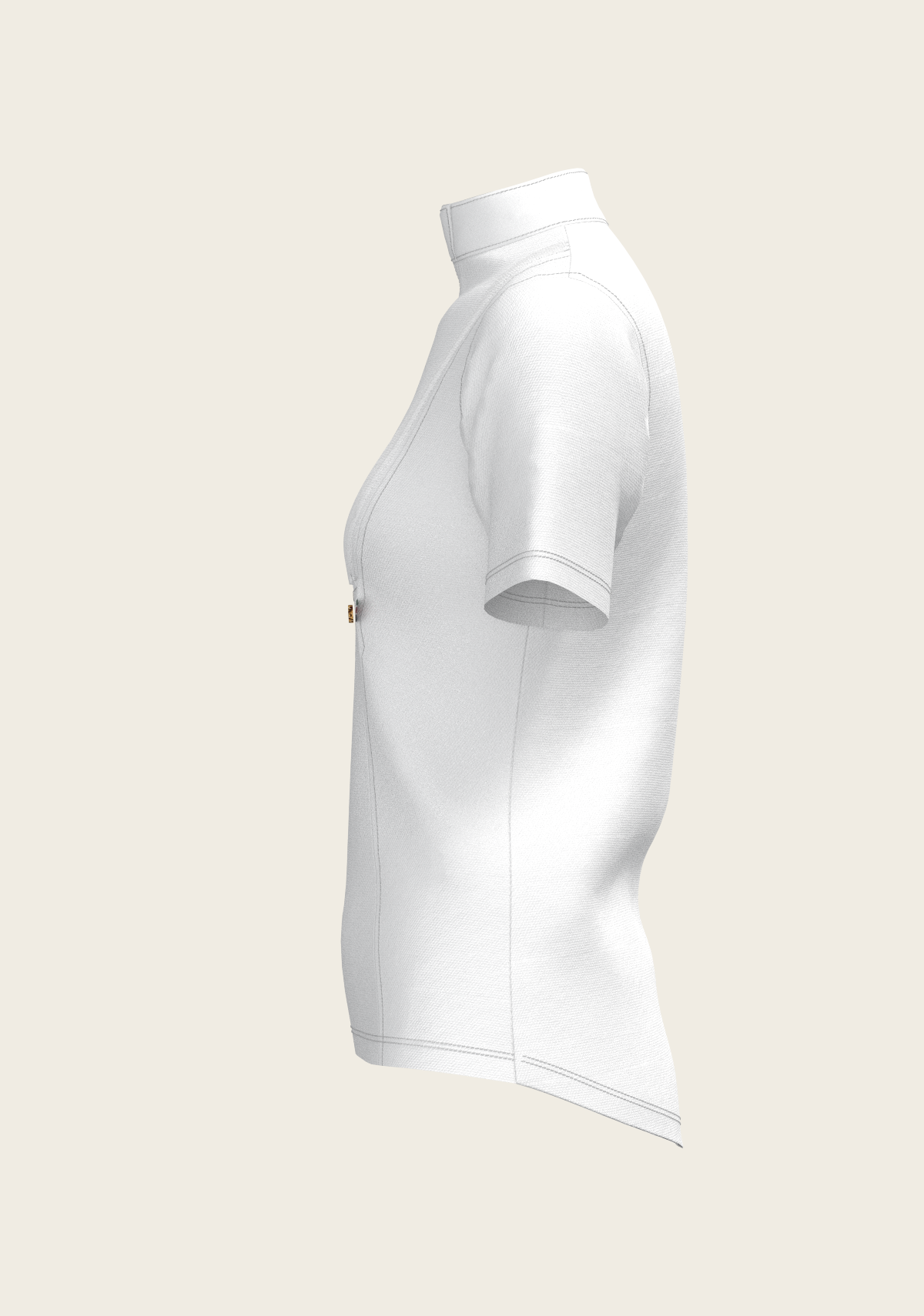 Espoir - Short Pleated Short Sleeve Show Shirt