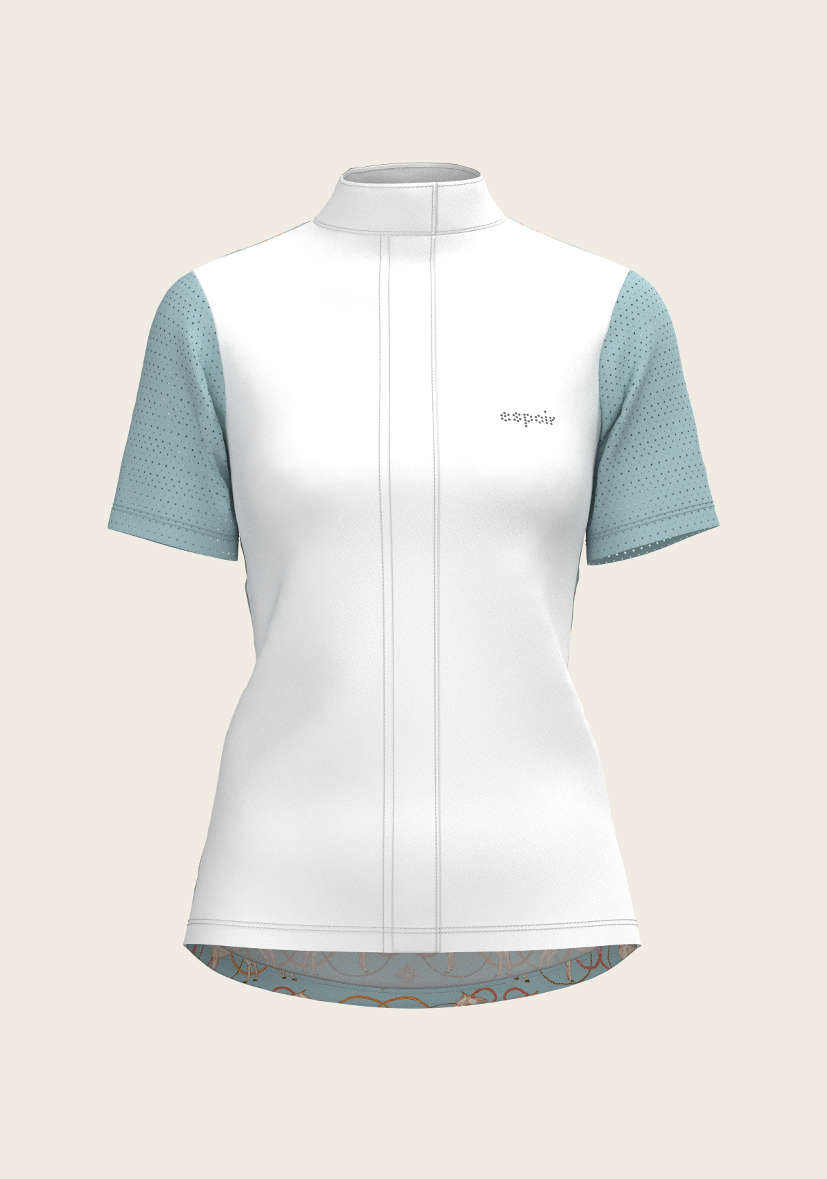 Espoir - Roped Horses on Sky Blue Short Sleeve Show Shirt