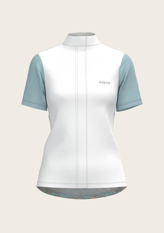 Espoir - Roped Horses on Sky Blue Short Sleeve Show Shirt