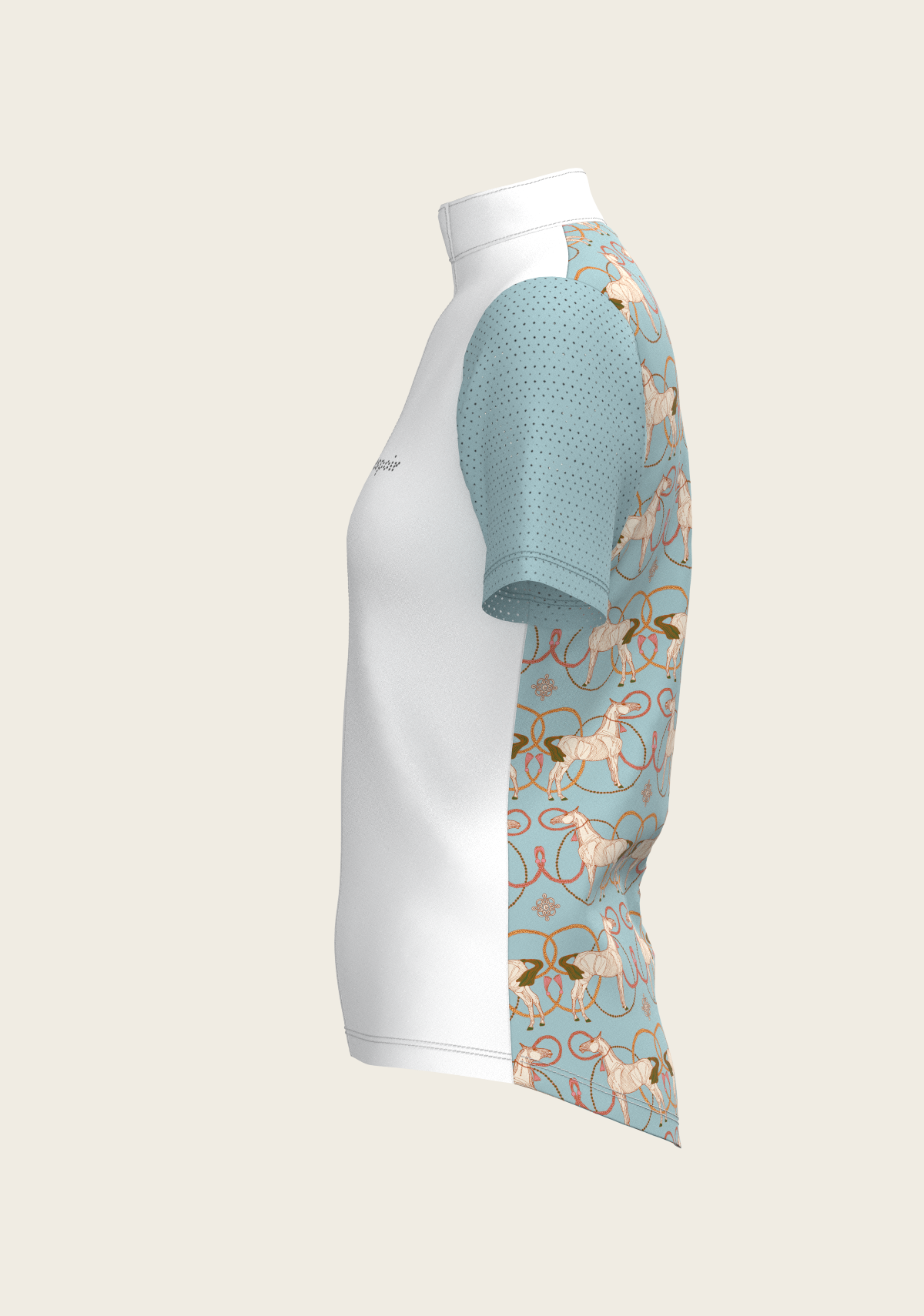 Espoir - Roped Horses on Sky Blue Short Sleeve Show Shirt