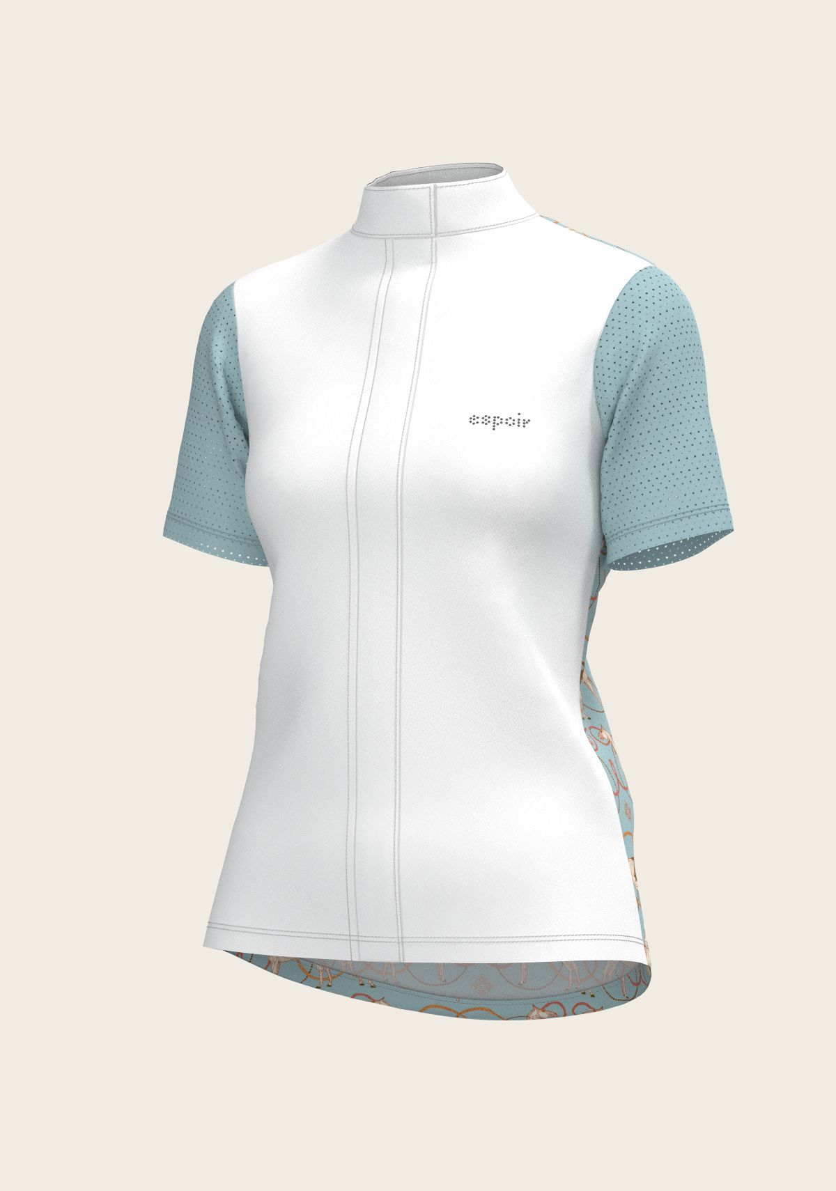 Espoir - Roped Horses on Sky Blue Short Sleeve Show Shirt