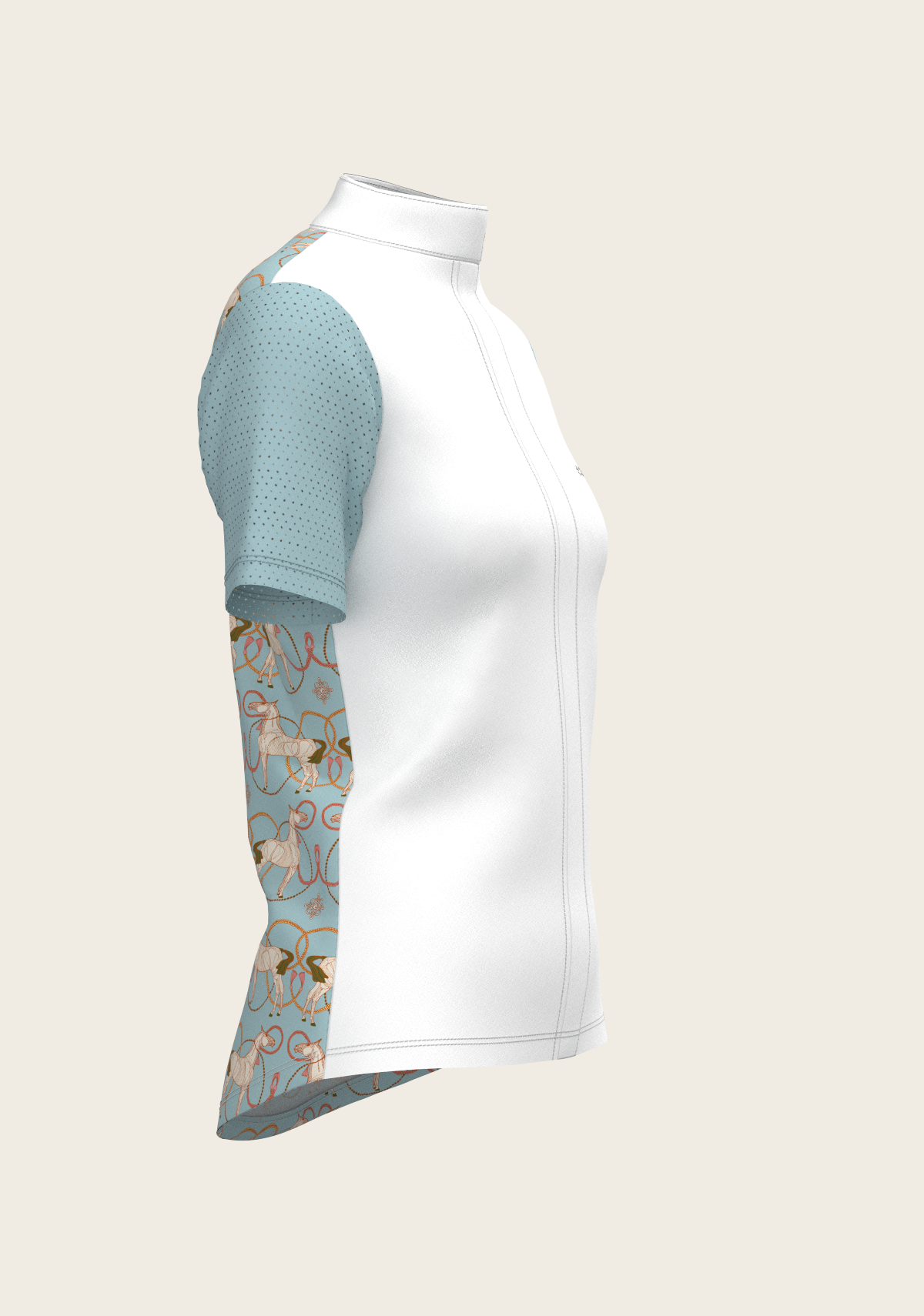 Espoir - Roped Horses on Sky Blue Short Sleeve Show Shirt