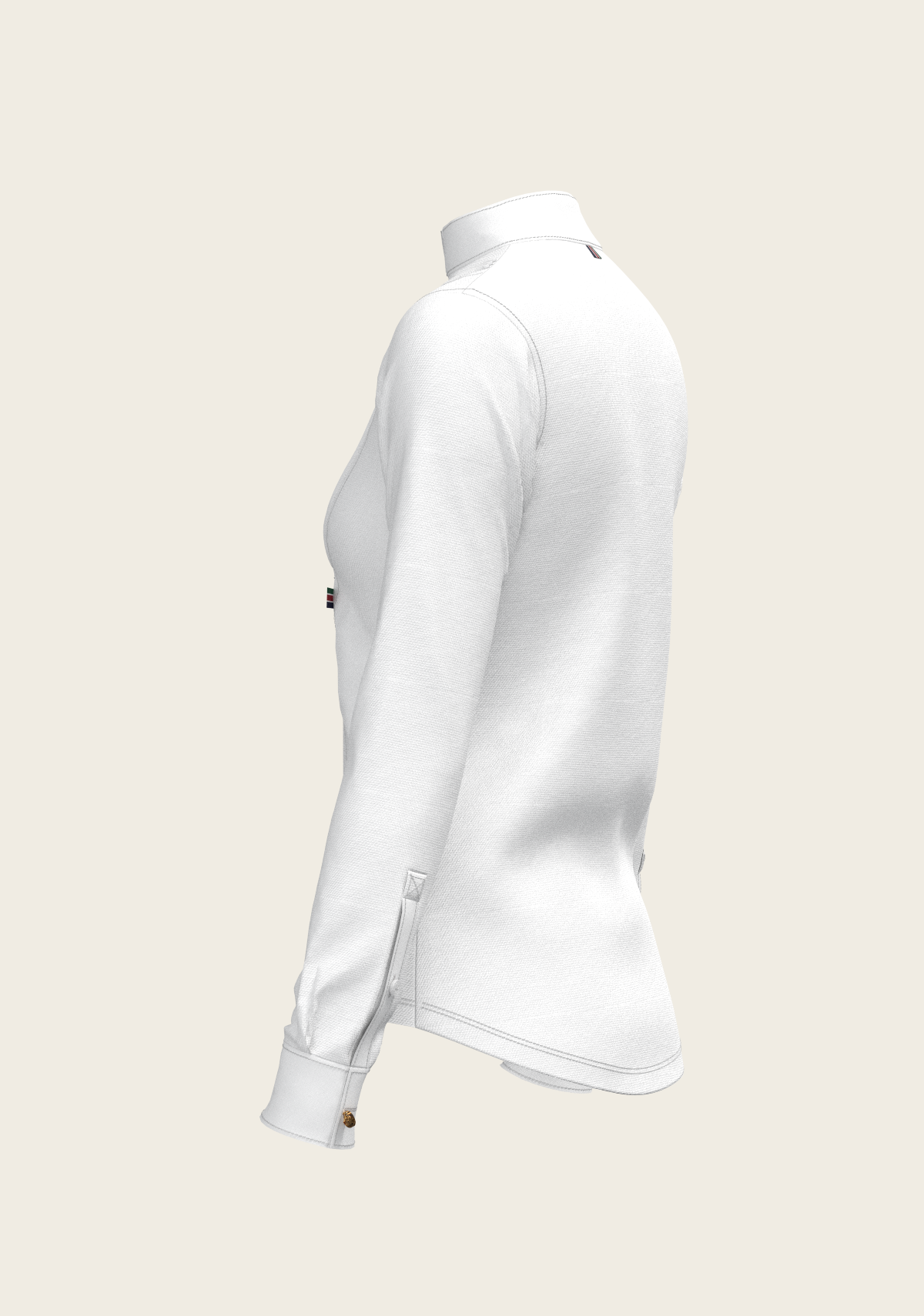 Espoir - Short Pleated Long Sleeve Show Shirt