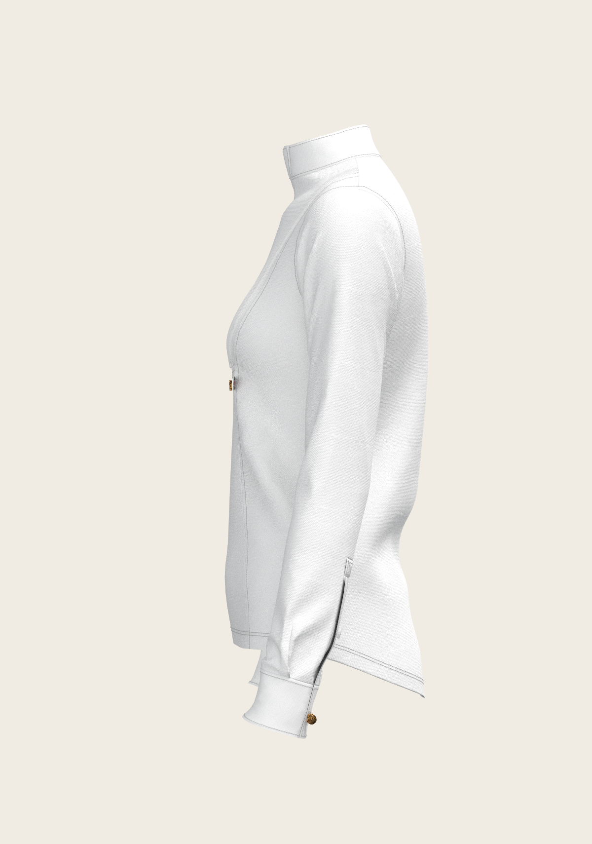 Espoir - Short Pleated Long Sleeve Show Shirt