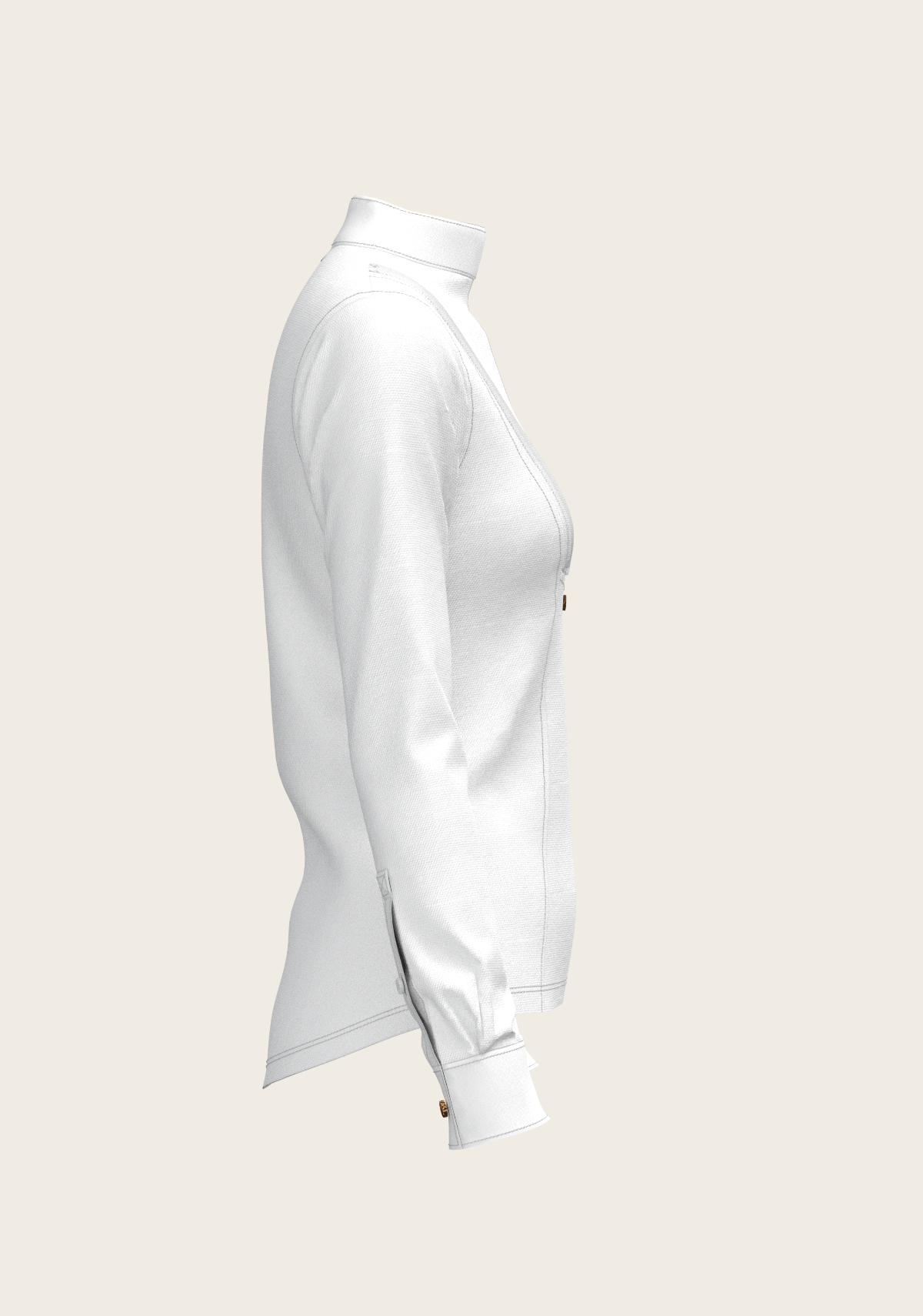 Espoir - Short Pleated Long Sleeve Show Shirt