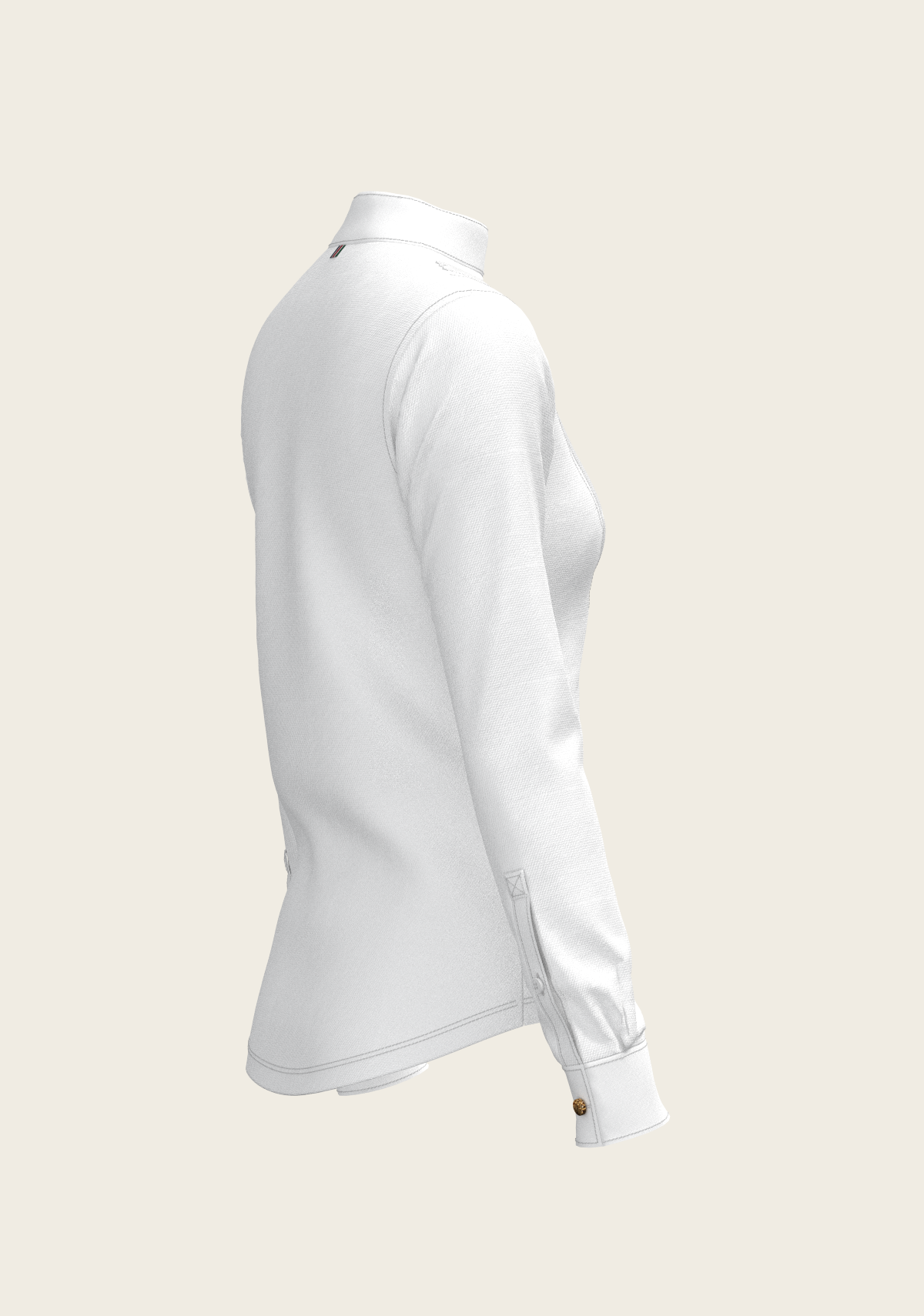 Espoir - Short Pleated Long Sleeve Show Shirt