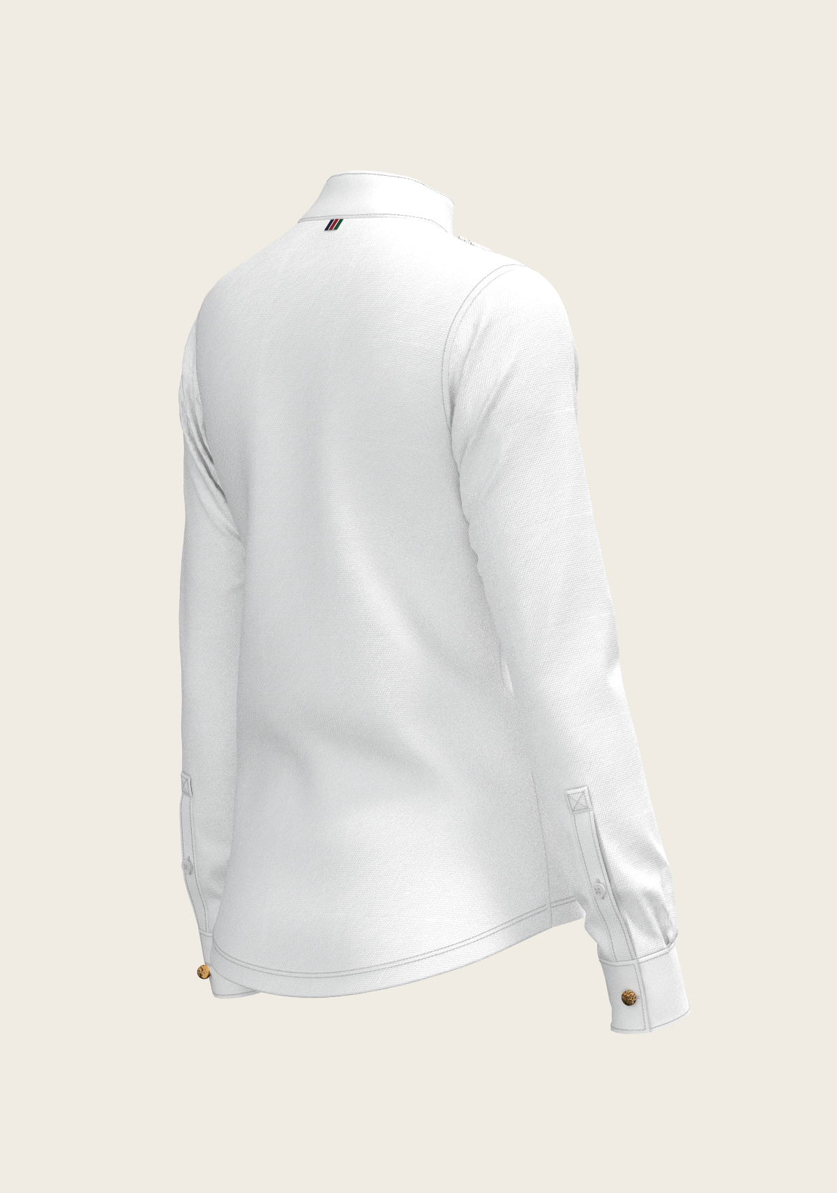 Espoir - Short Pleated Long Sleeve Show Shirt
