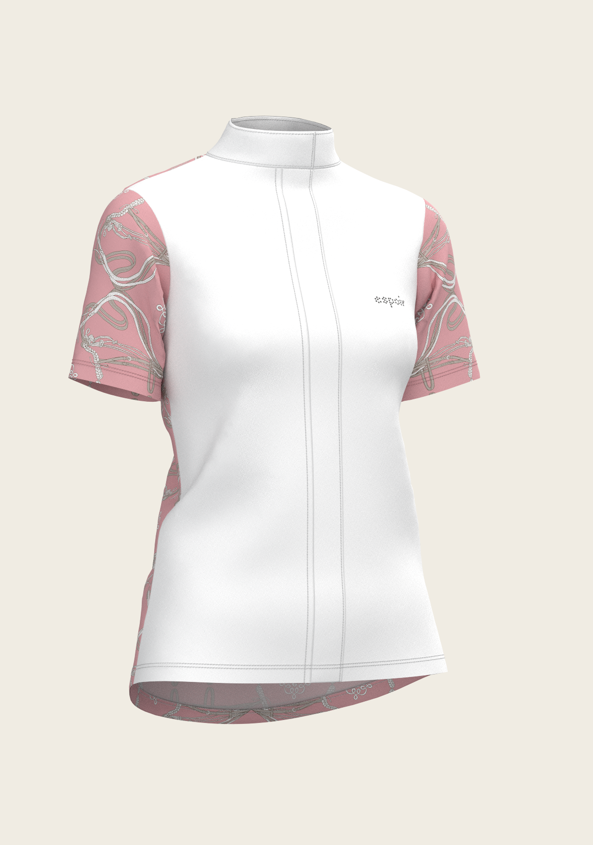 Espoir - Roped Bridles on Rose Short Sleeve Show Shirt
