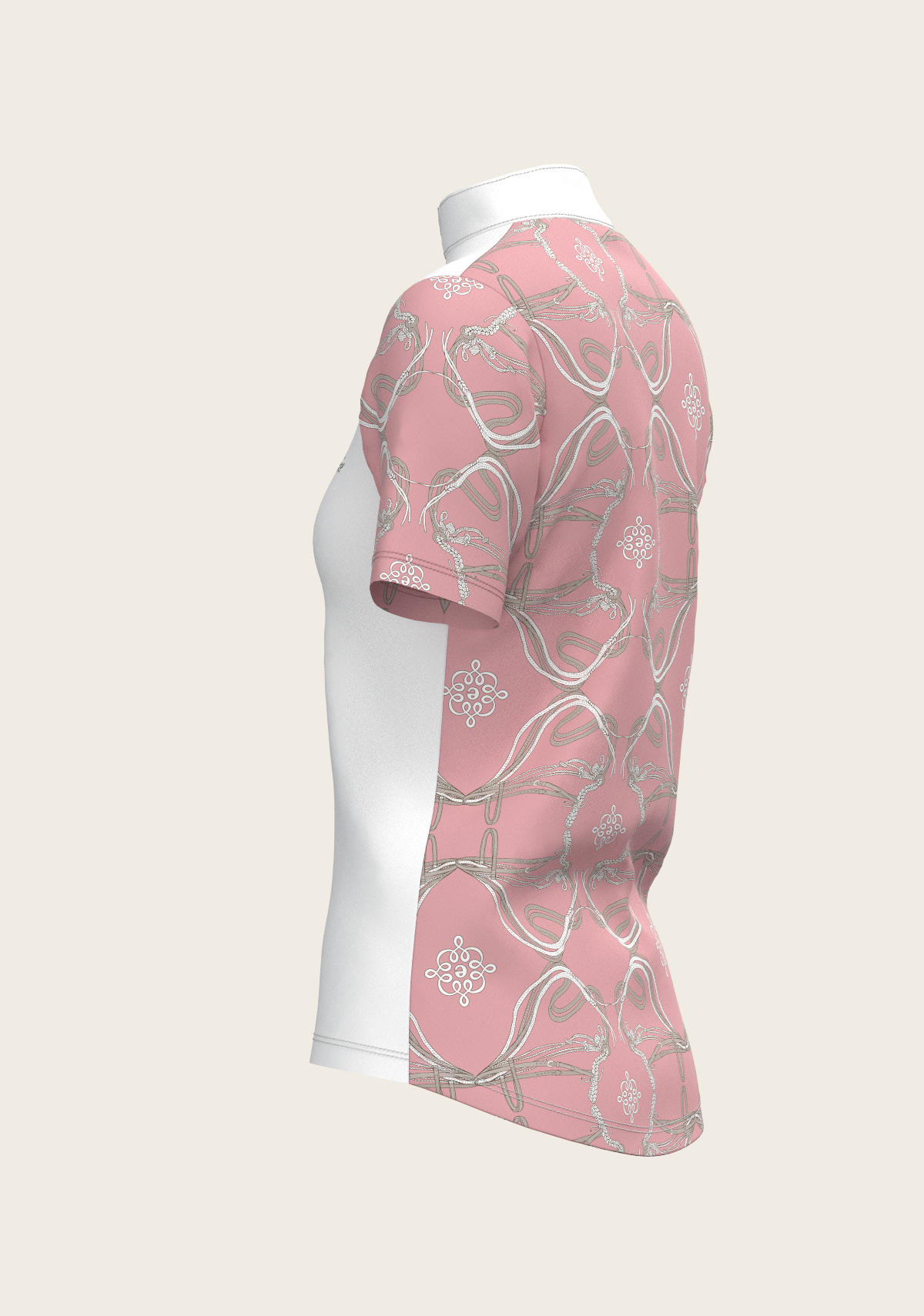 Espoir - Roped Bridles on Rose Short Sleeve Show Shirt