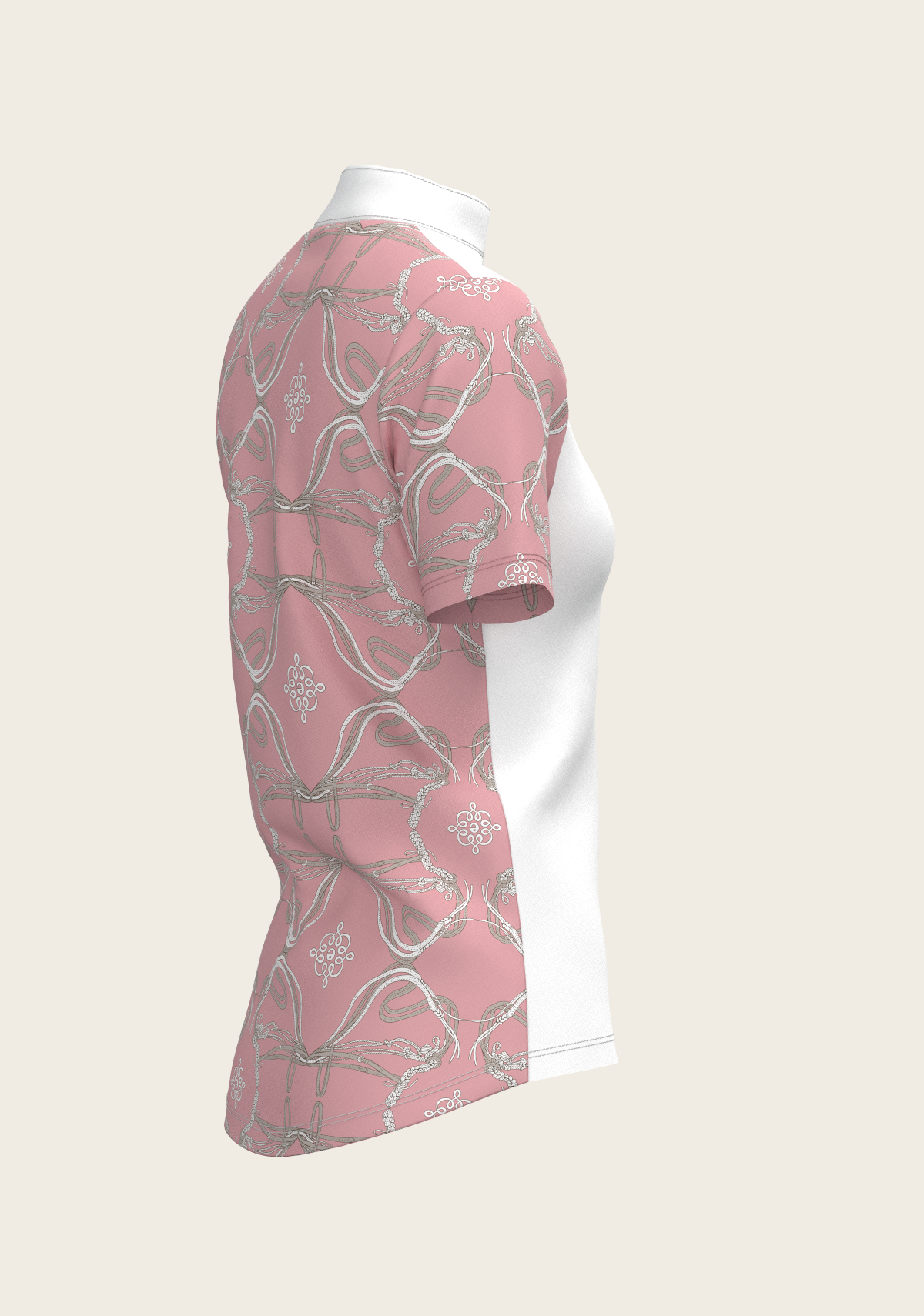 Espoir - Roped Bridles on Rose Short Sleeve Show Shirt