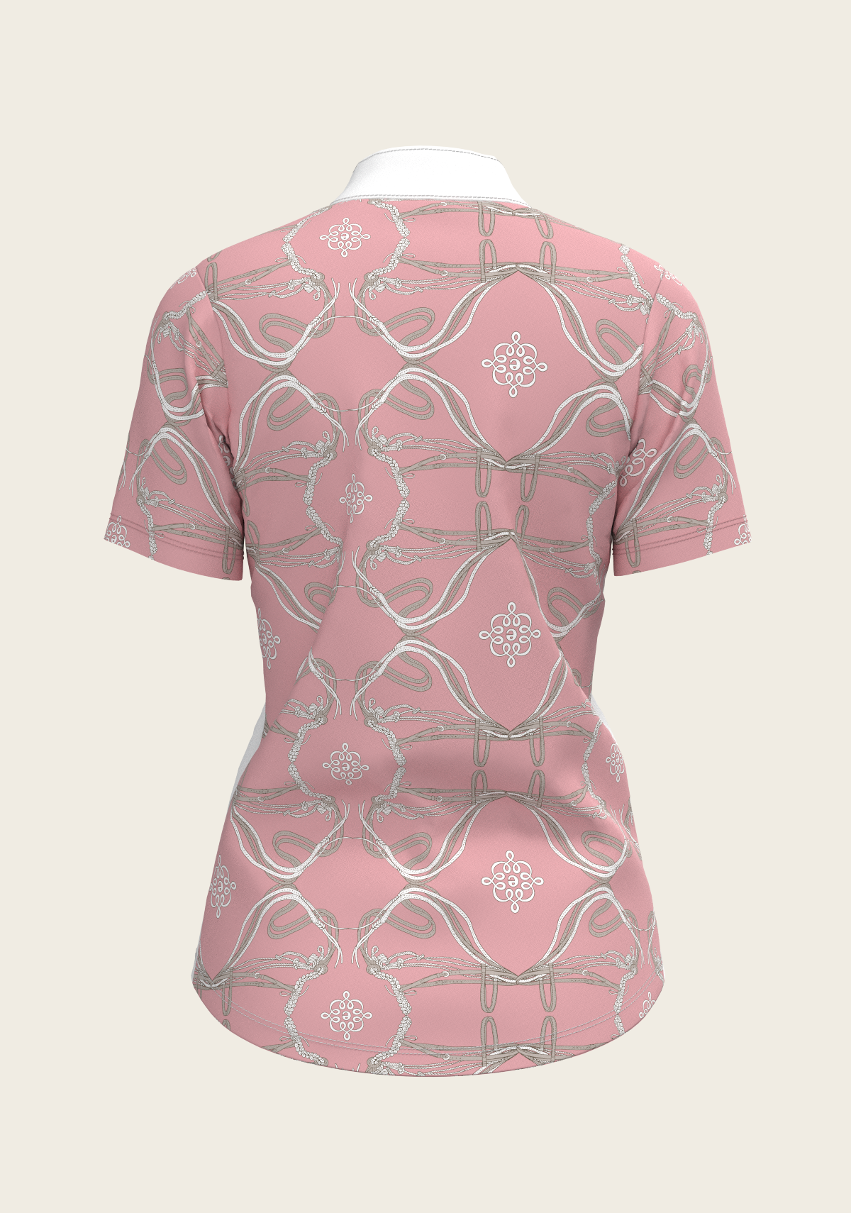 Espoir - Roped Bridles on Rose Short Sleeve Show Shirt