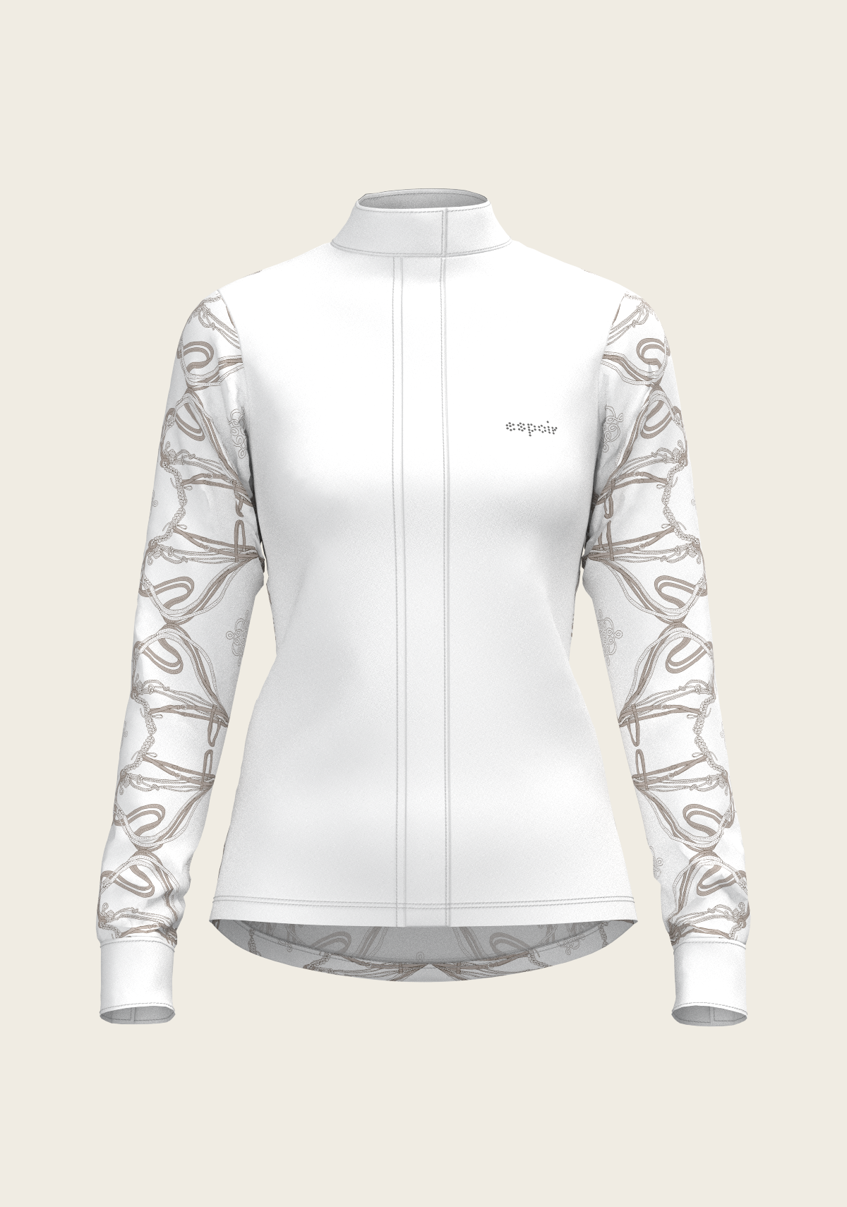 Espoir - Roped Bridles on White Long Sleeve Show Shirt