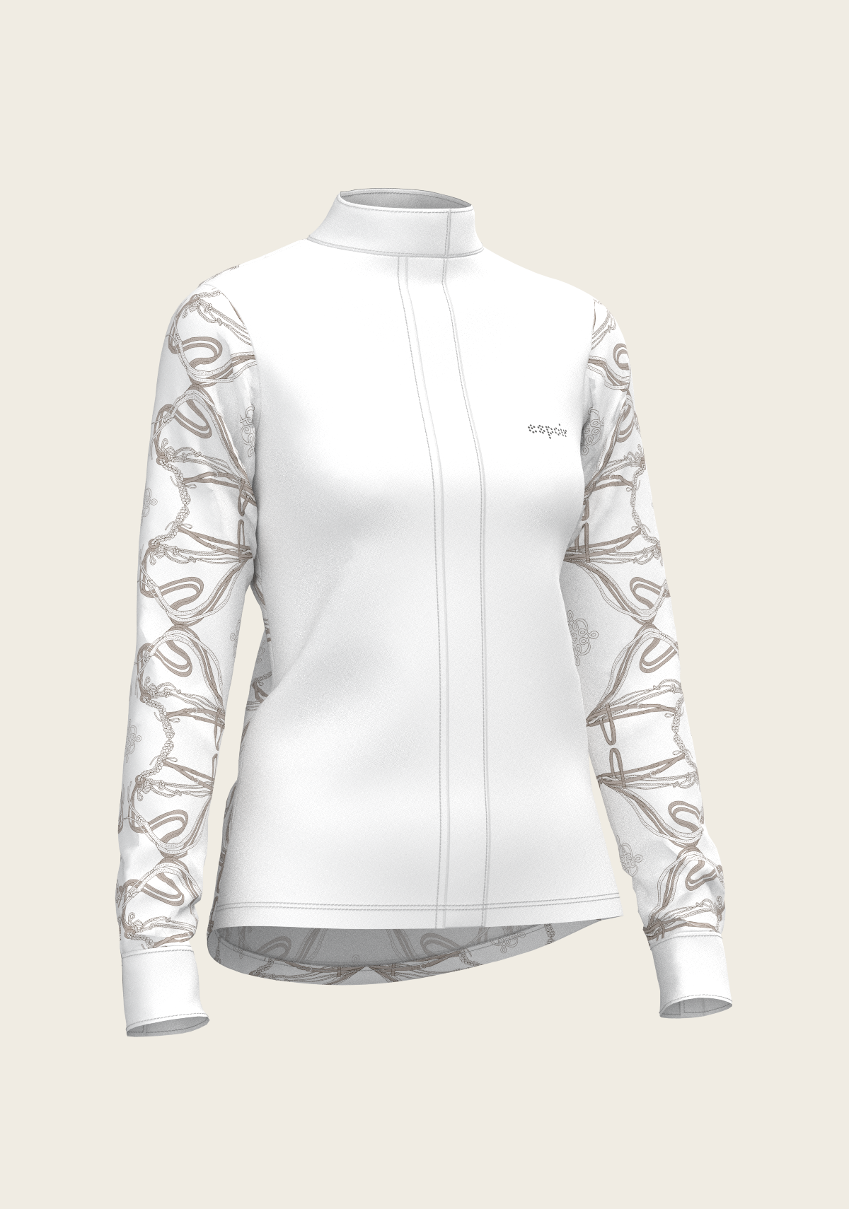 Espoir - Roped Bridles on White Long Sleeve Show Shirt