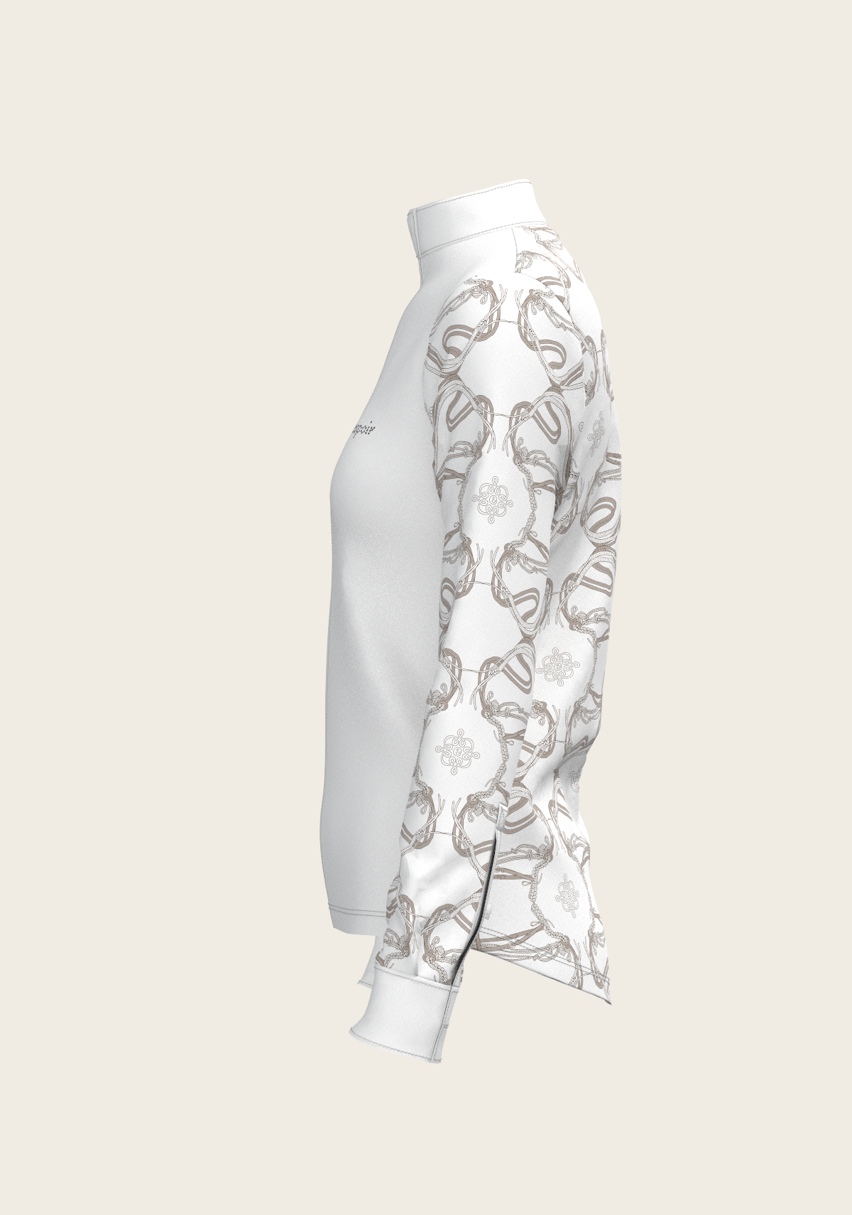 Espoir - Roped Bridles on White Long Sleeve Show Shirt