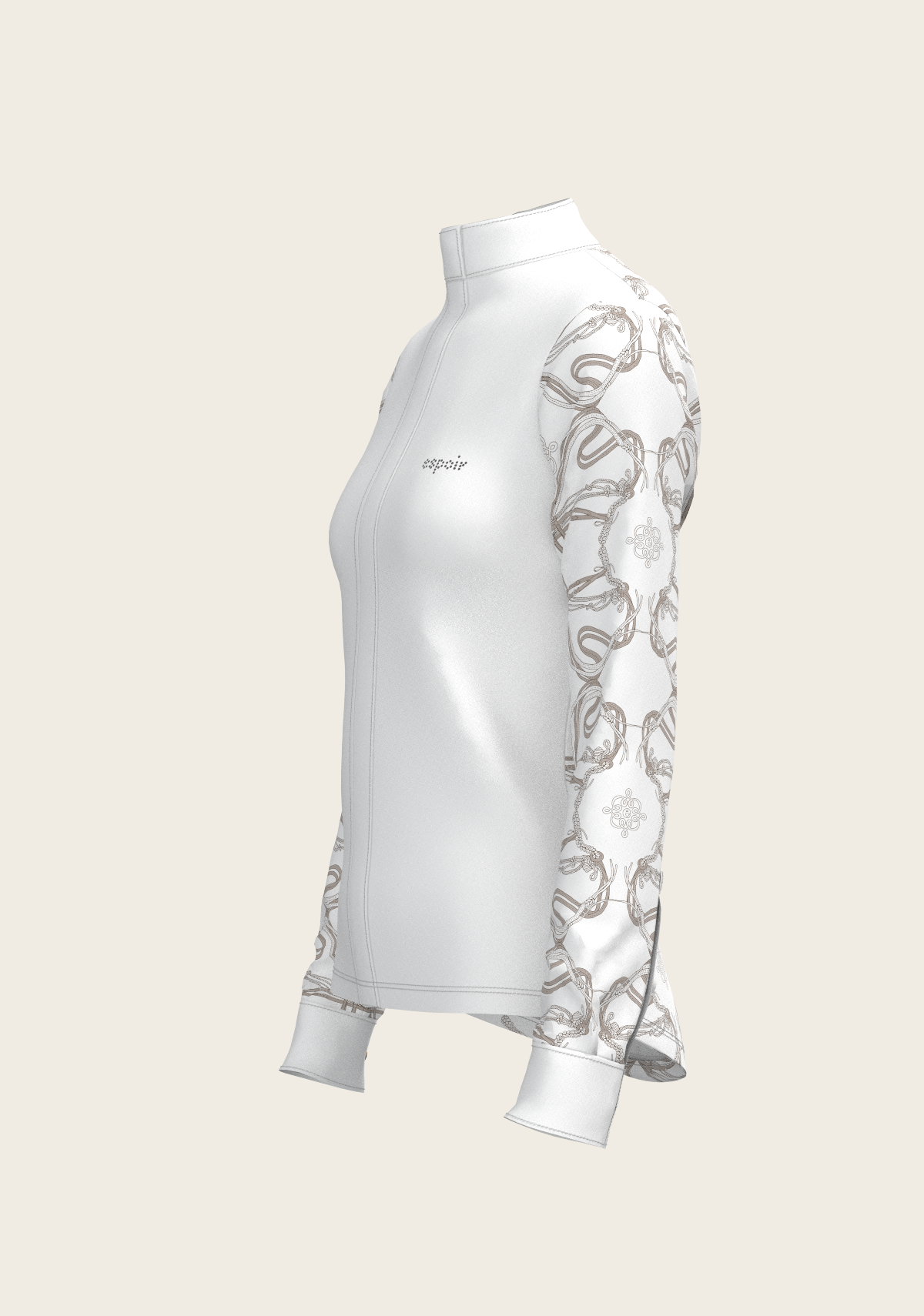 Espoir - Roped Bridles on White Long Sleeve Show Shirt