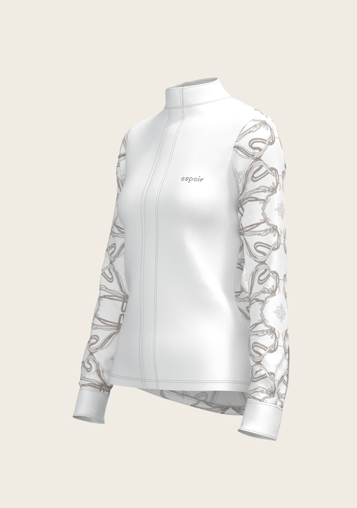 Espoir - Roped Bridles on White Long Sleeve Show Shirt