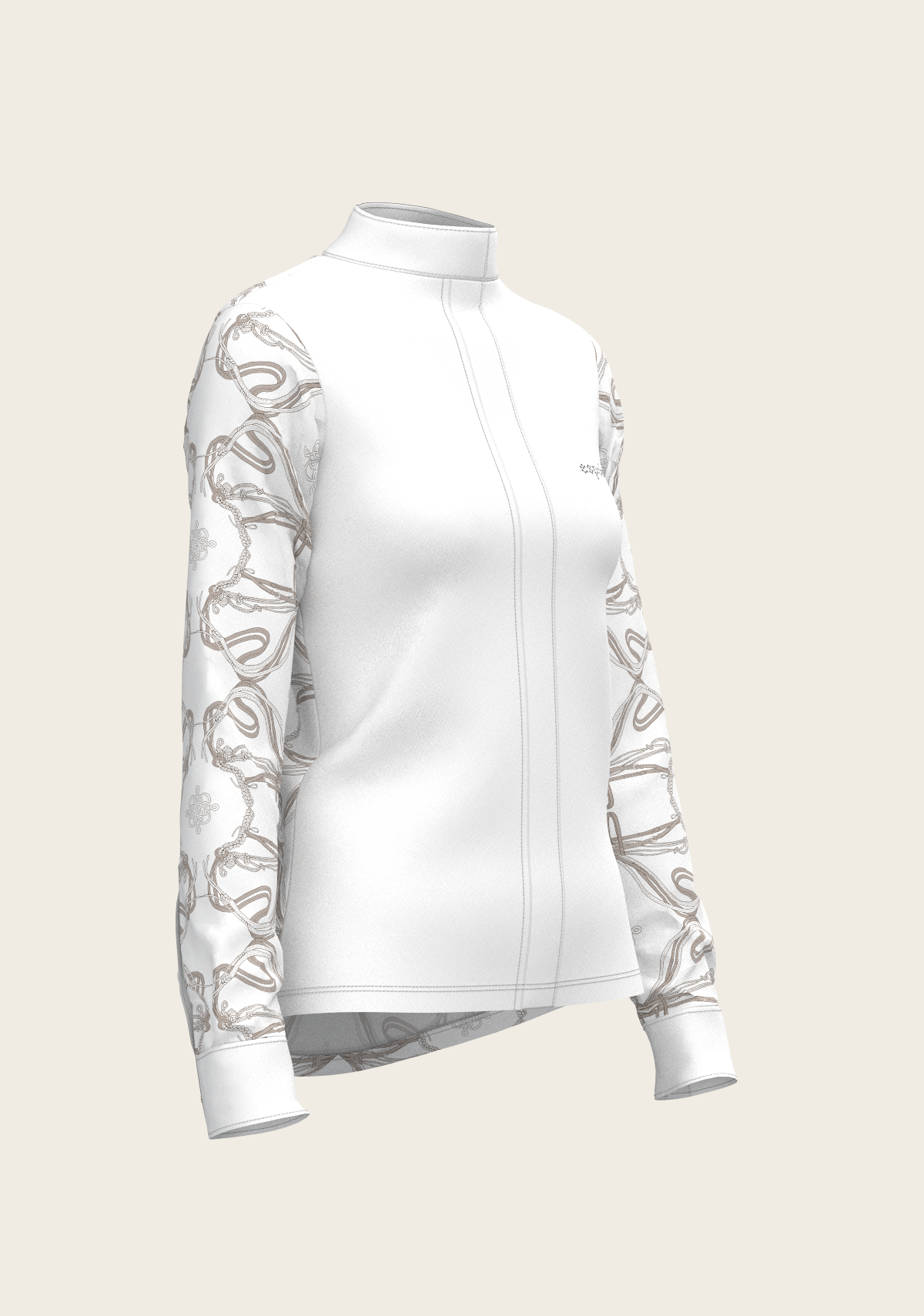 Espoir - Roped Bridles on White Long Sleeve Show Shirt