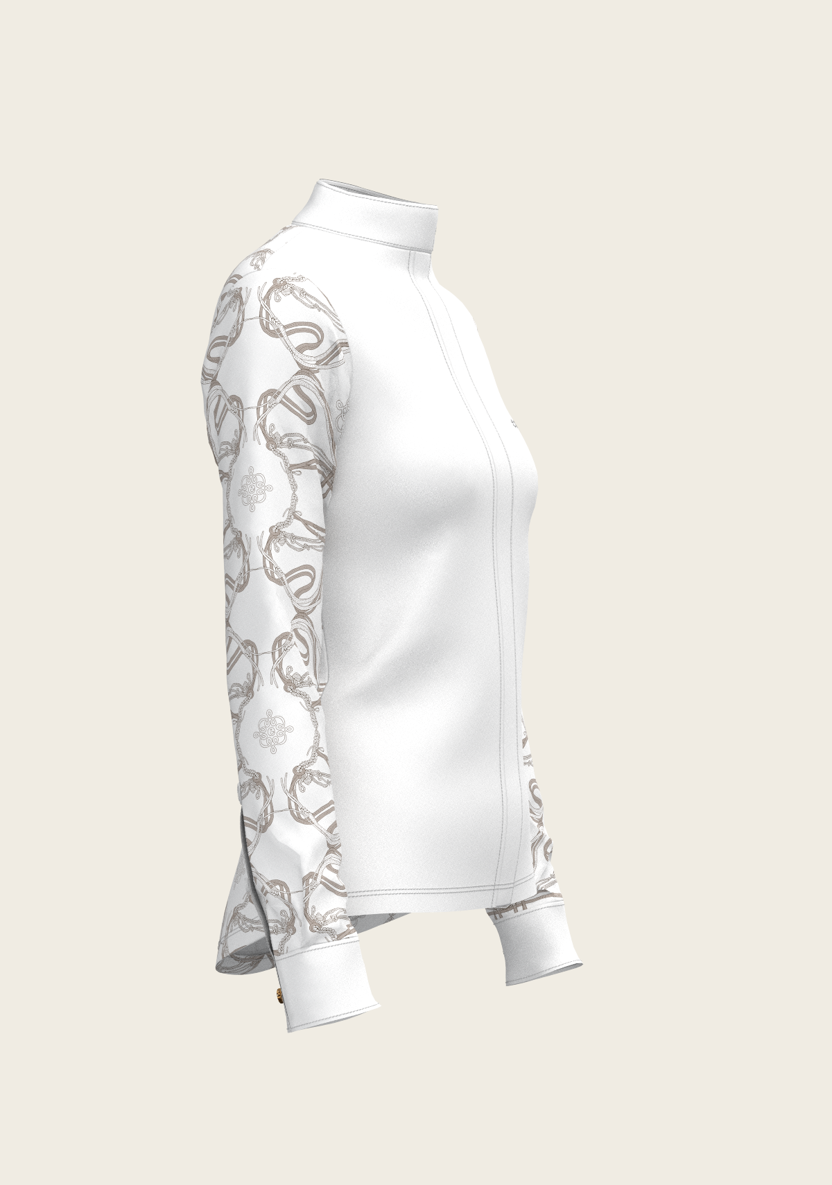 Espoir - Roped Bridles on White Long Sleeve Show Shirt