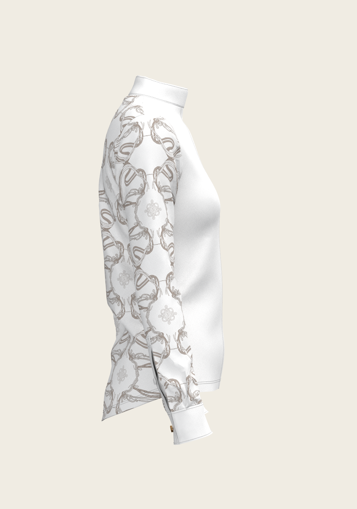 Espoir - Roped Bridles on White Long Sleeve Show Shirt