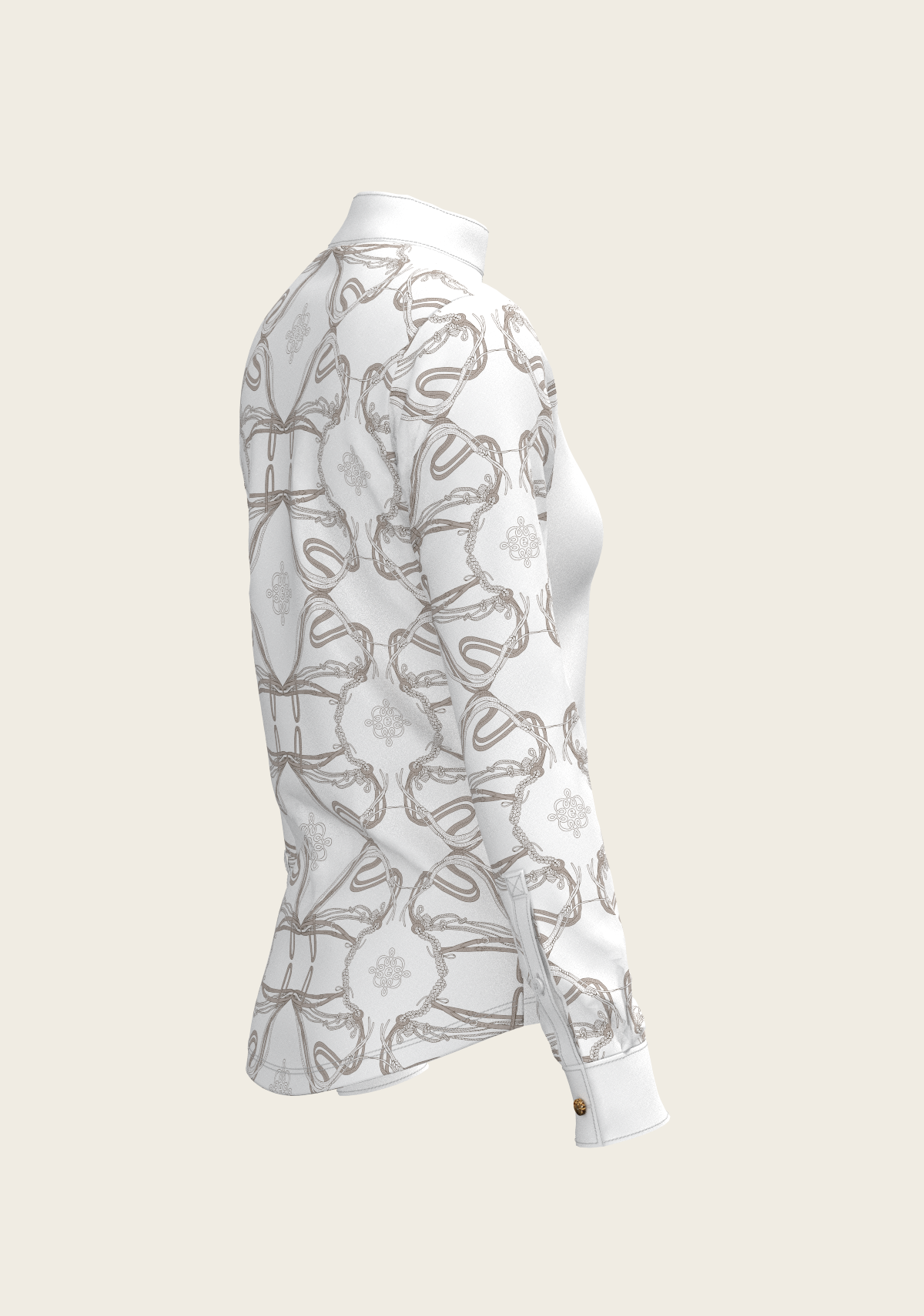 Espoir - Roped Bridles on White Long Sleeve Show Shirt