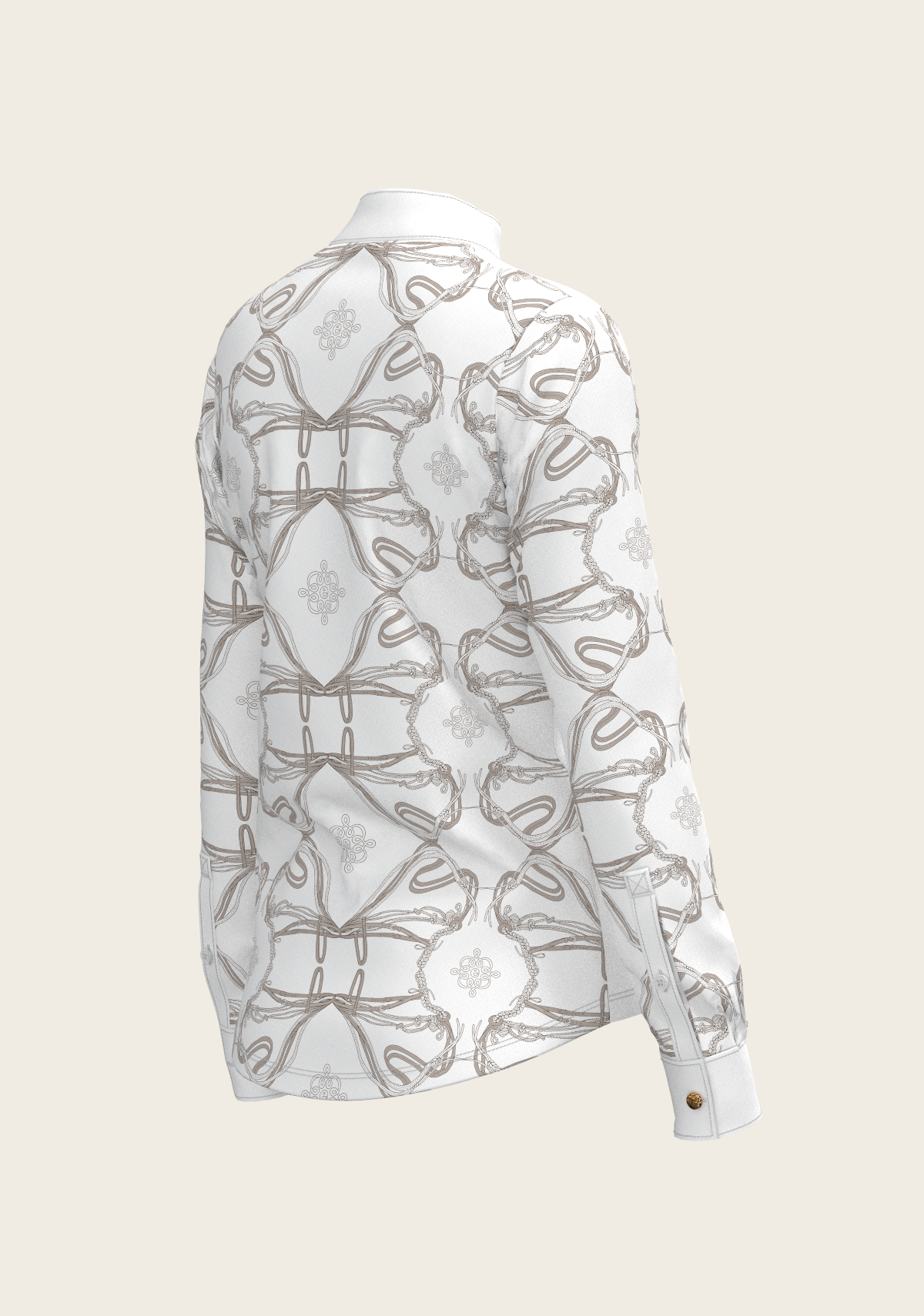 Espoir - Roped Bridles on White Long Sleeve Show Shirt