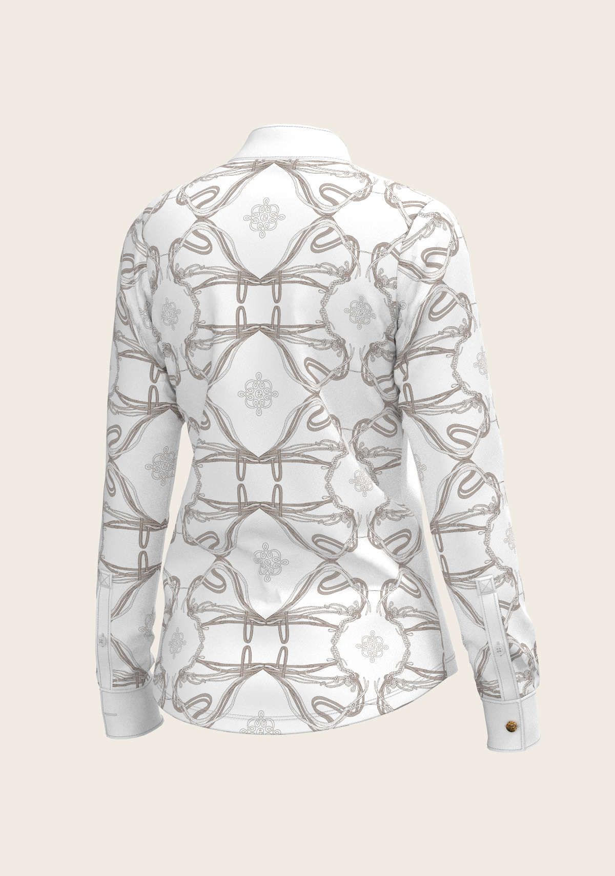 Espoir - Roped Bridles on White Long Sleeve Show Shirt