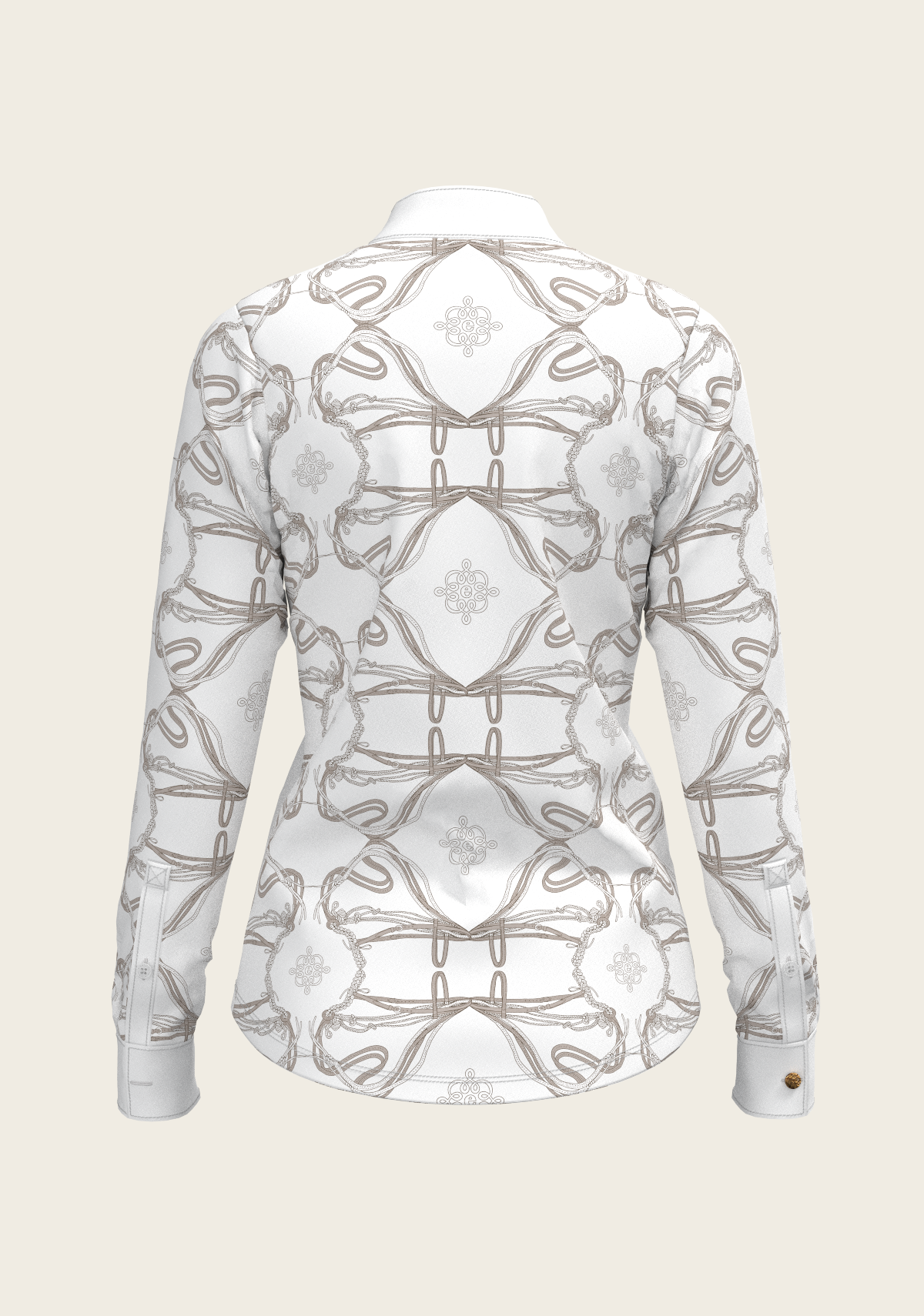 Espoir - Roped Bridles on White Long Sleeve Show Shirt