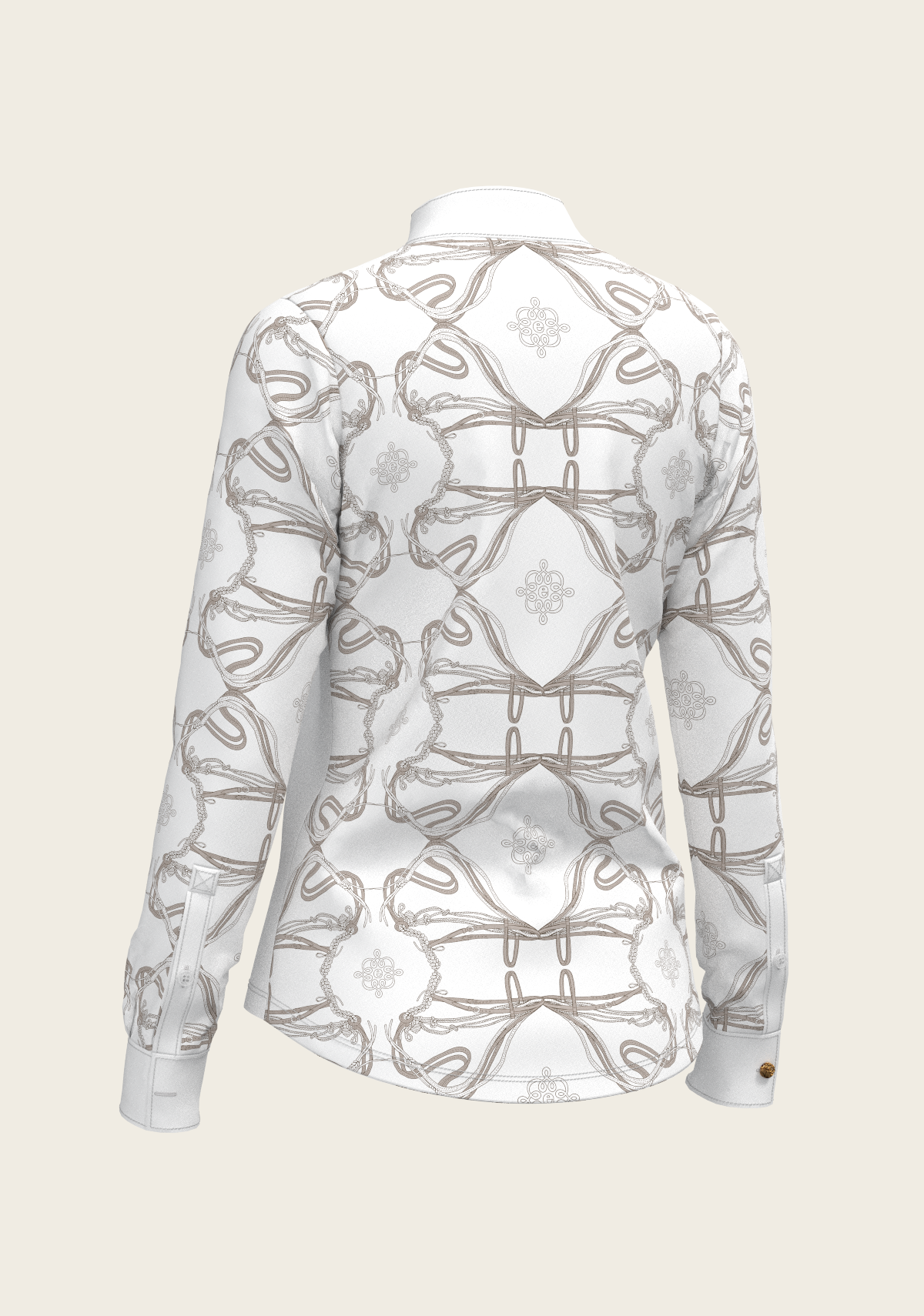 Espoir - Roped Bridles on White Long Sleeve Show Shirt