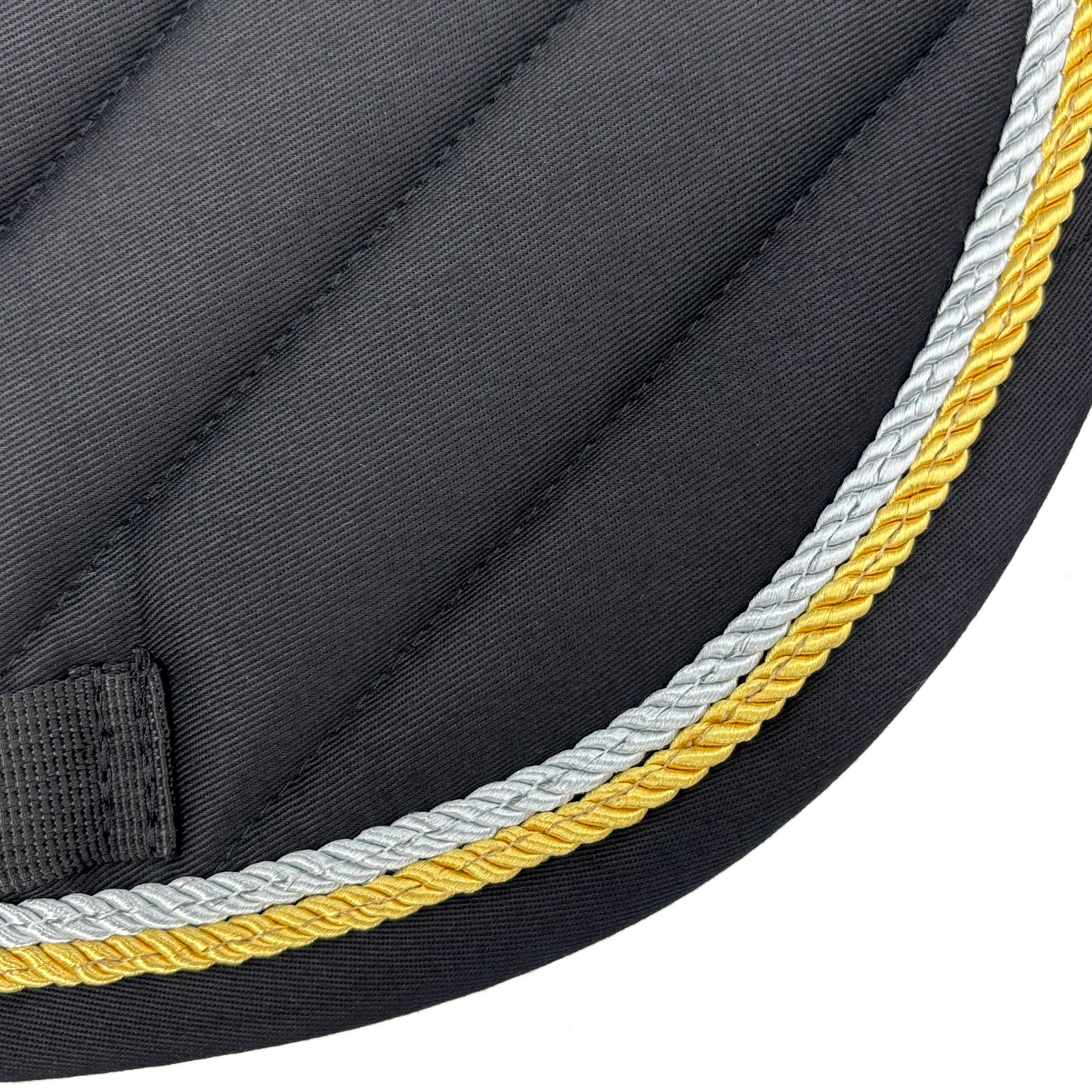 Majyk Equipe - Black Cotton Oblique Euro Saddle Pad