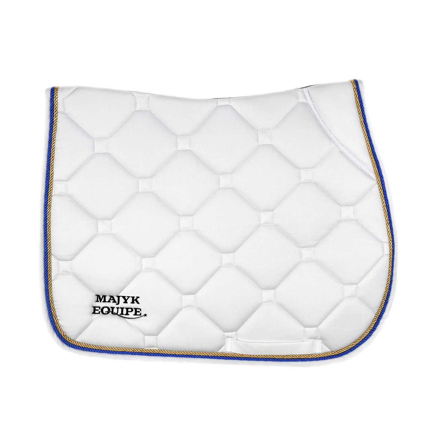 Majyk Equipe - White Classica Cotton Euro Saddle pad