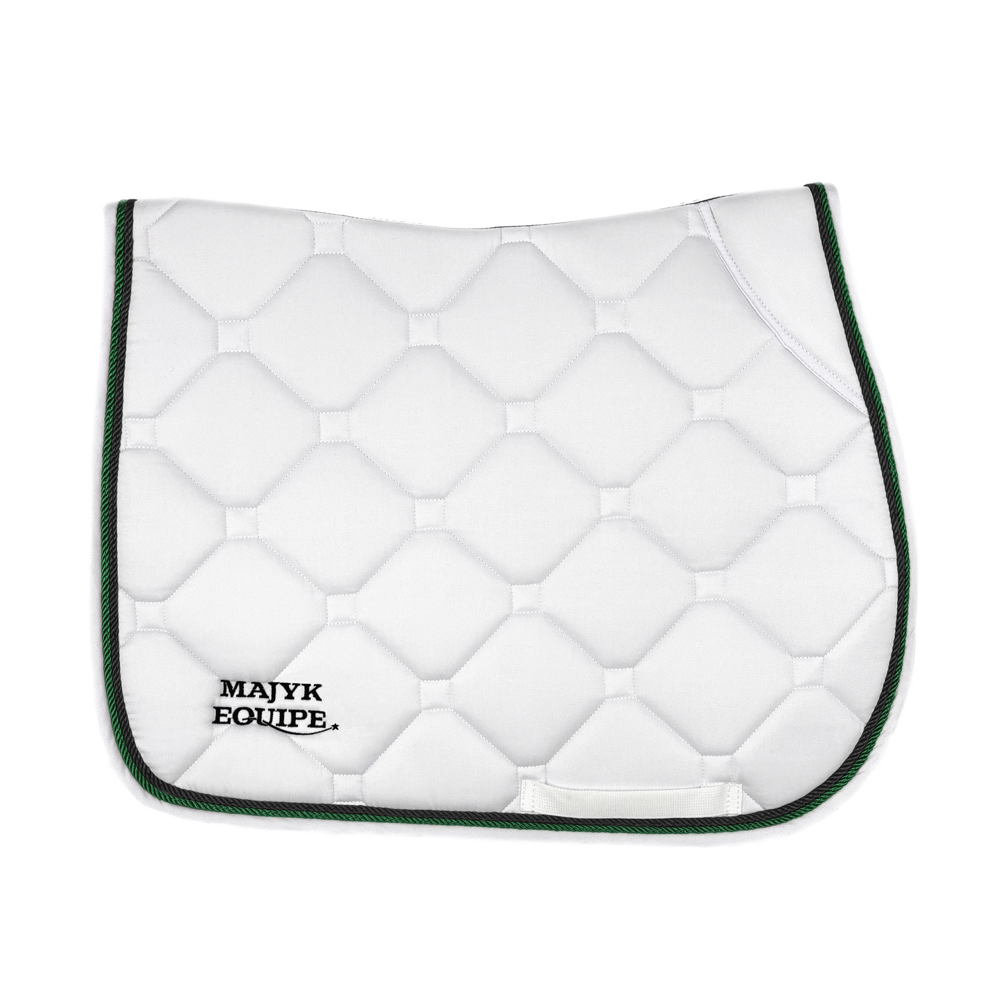 Majyk Equipe - White Classica Cotton Euro Saddle pad