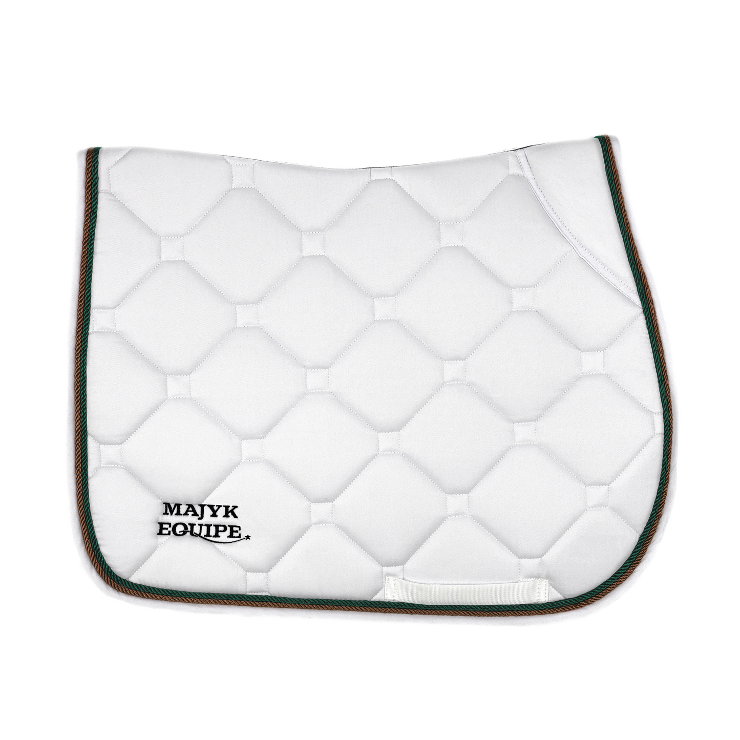 Majyk Equipe - White Classica Cotton Euro Saddle pad