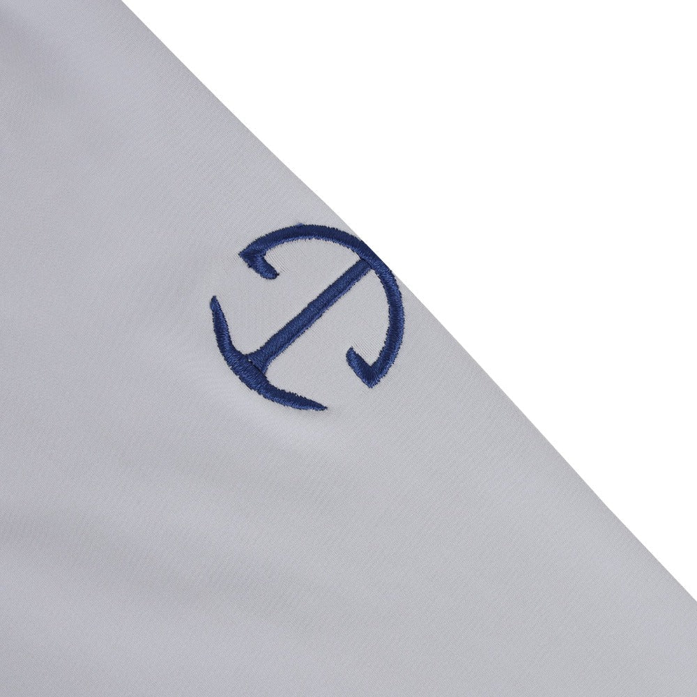 Halter Ego - Roxana - French Gray & Cadet Blue Long Sleeve Riding Shirt