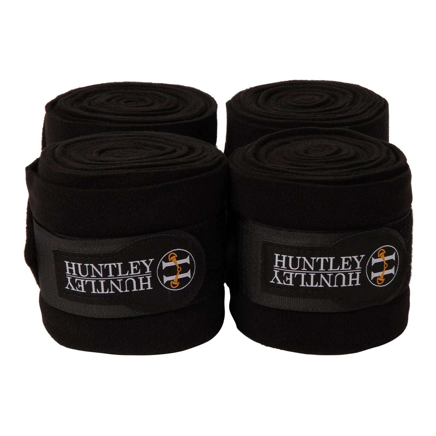 Huntley Equestrian - Polo Fleece Wraps - Set of 4, Black