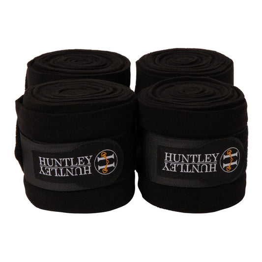 Huntley Equestrian - Polo Fleece Wraps - Set of 4, Black