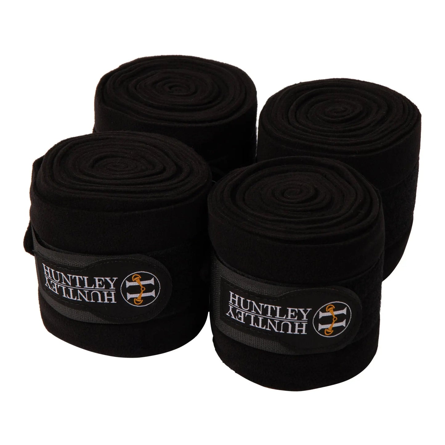 Huntley Equestrian - Polo Fleece Wraps - Set of 4, Black