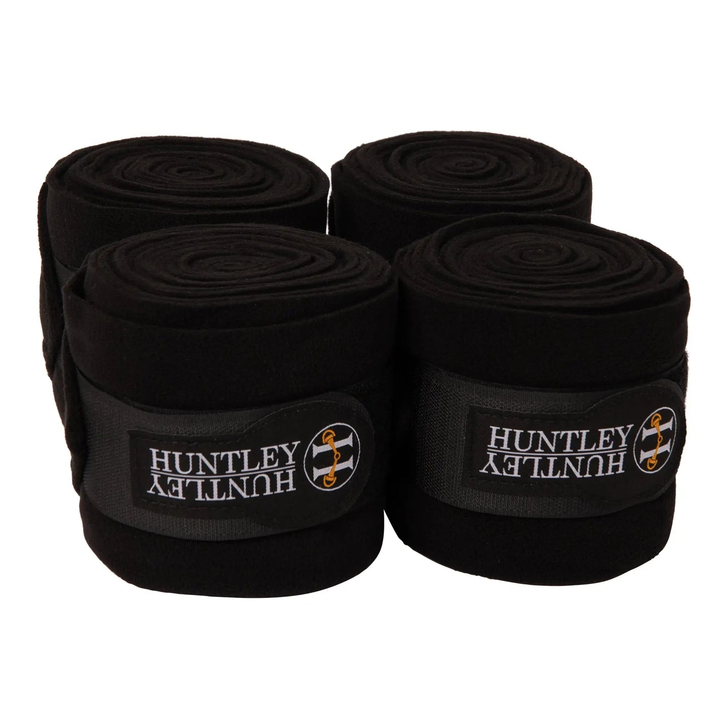Huntley Equestrian - Polo Fleece Wraps - Set of 4, Black