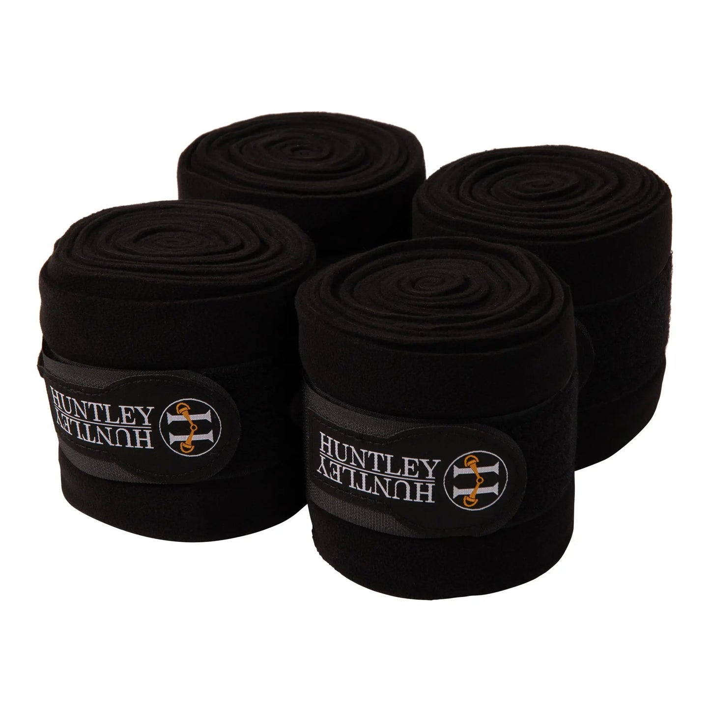 Huntley Equestrian - Polo Fleece Wraps - Set of 4, Black