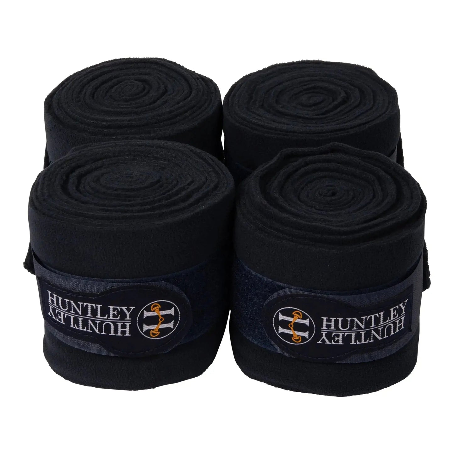 Huntley Equestrian - Polo Fleece Wraps - Set of 4, Black