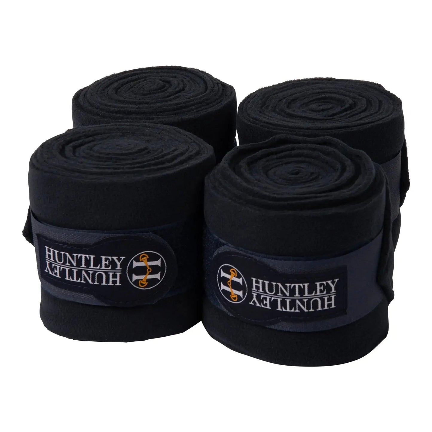 Huntley Equestrian - Polo Fleece Wraps - Set of 4, Black